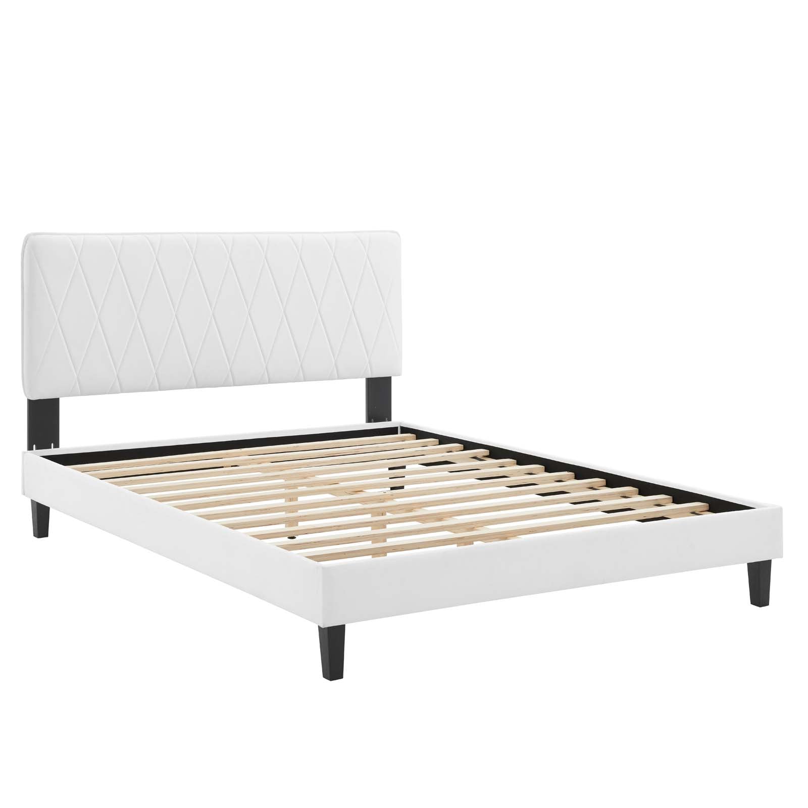Modway Phillipa Performance Velvet Queen Platform Bed | Beds | Modishstore-52