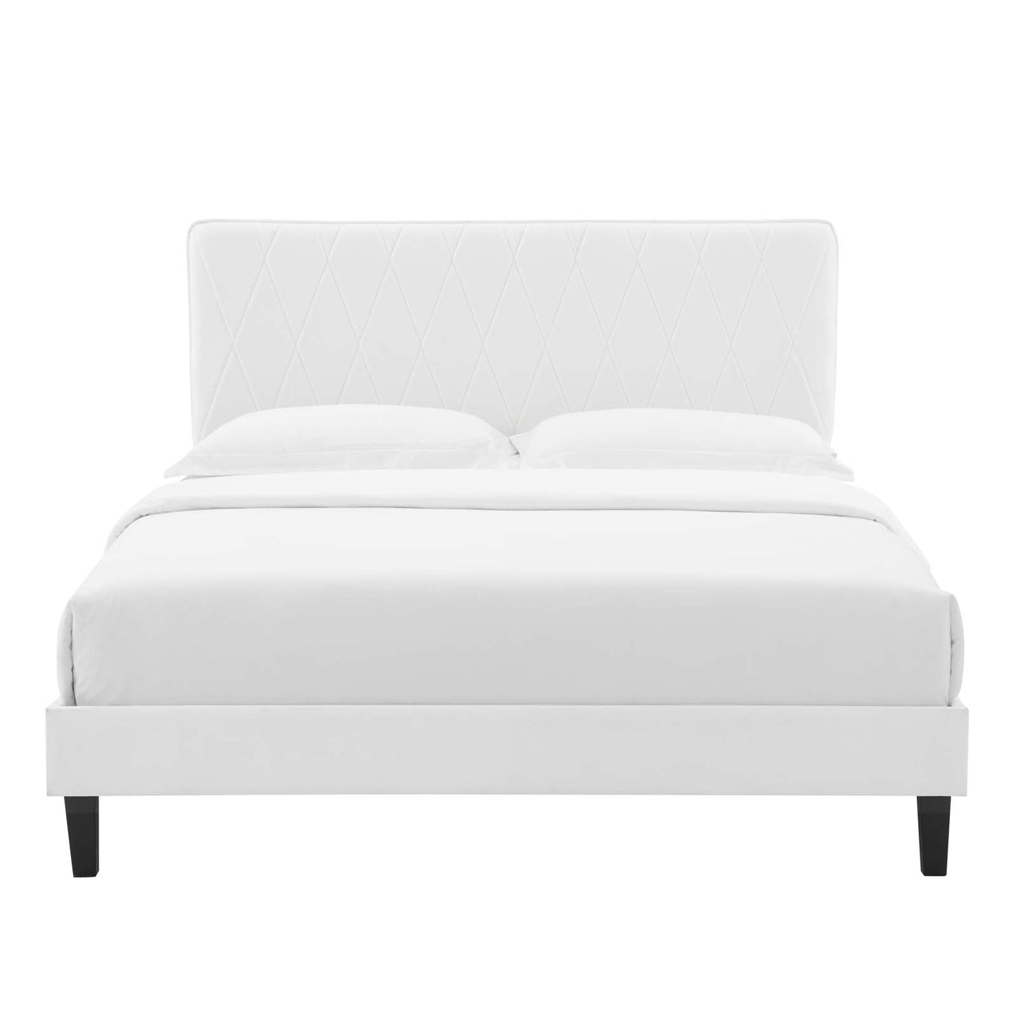 Modway Phillipa Performance Velvet Queen Platform Bed | Beds | Modishstore-56