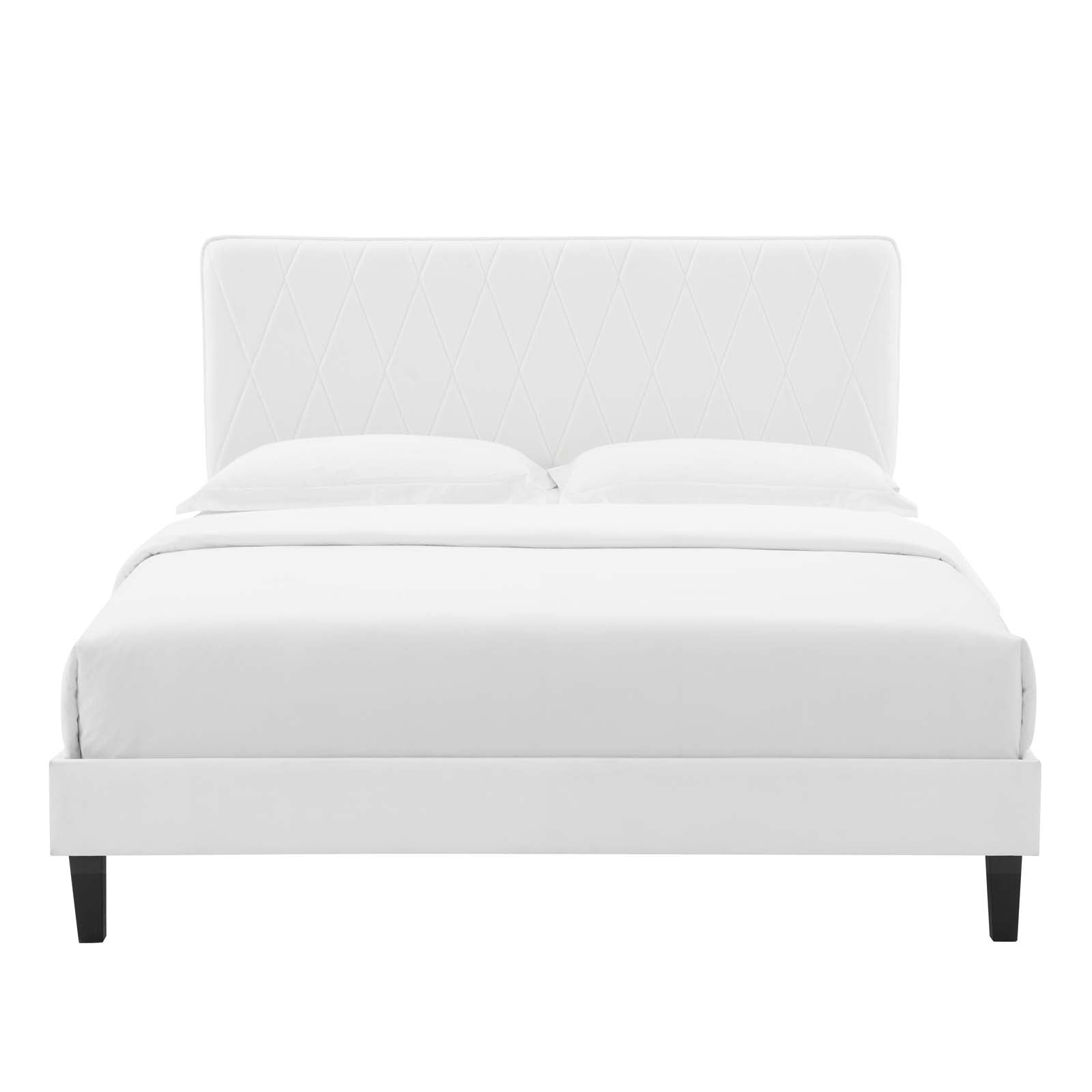 Modway Phillipa Performance Velvet Queen Platform Bed | Beds | Modishstore-56