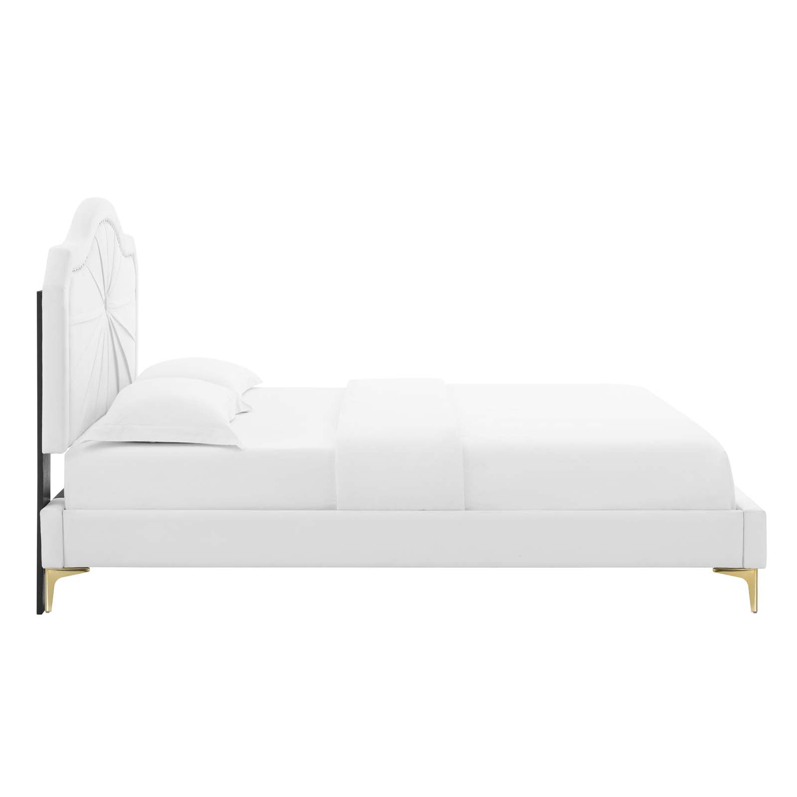 Modway Portia Performance Velvet Queen Platform Bed | Beds | Modishstore-54