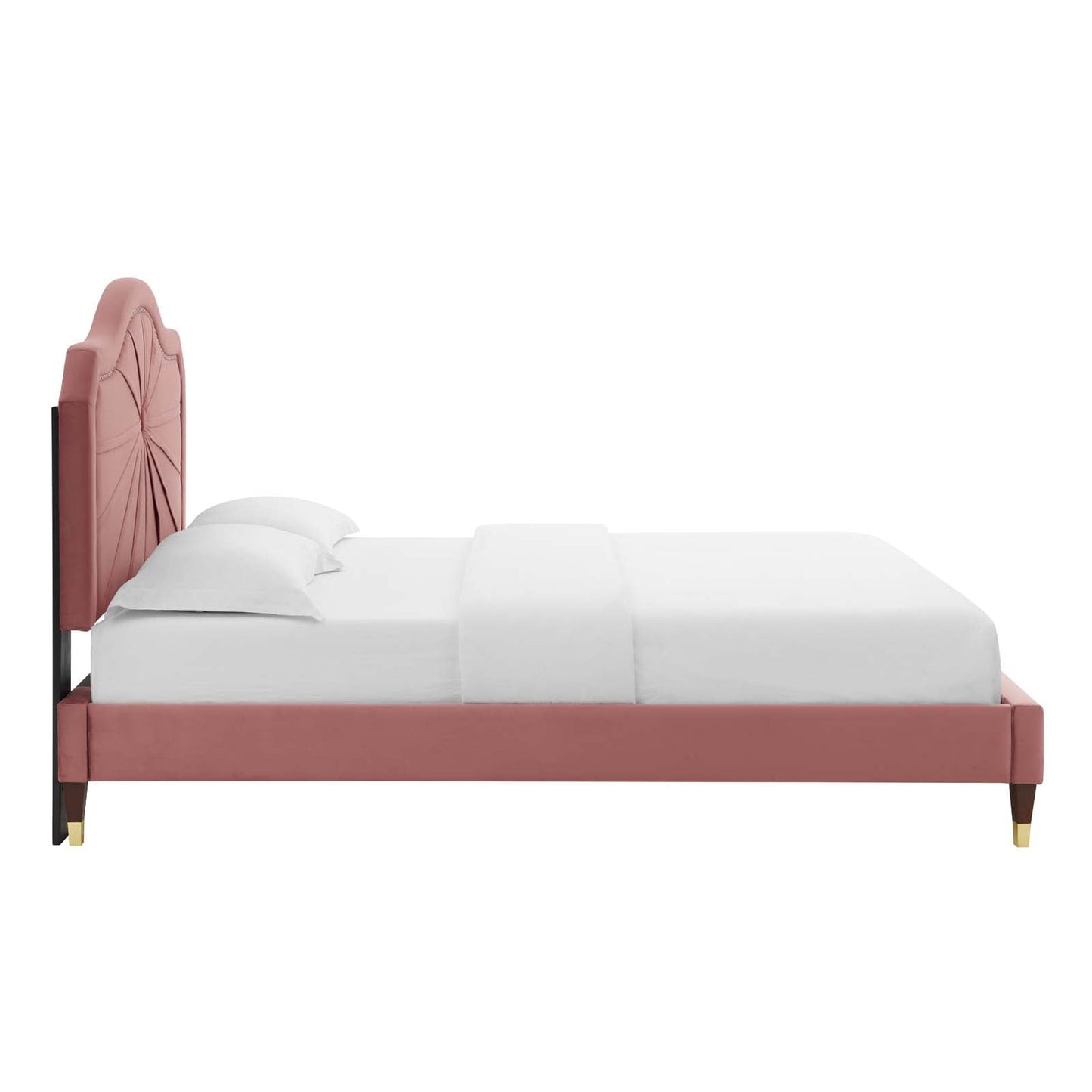 Modway Portia Performance Velvet Queen Platform Bed | Beds | Modishstore-12