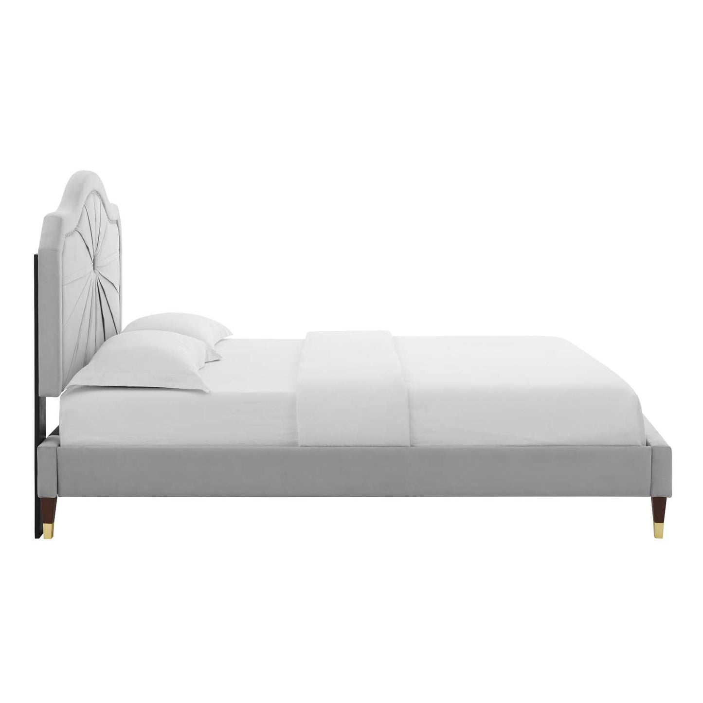Modway Portia Performance Velvet Queen Platform Bed | Beds | Modishstore-19