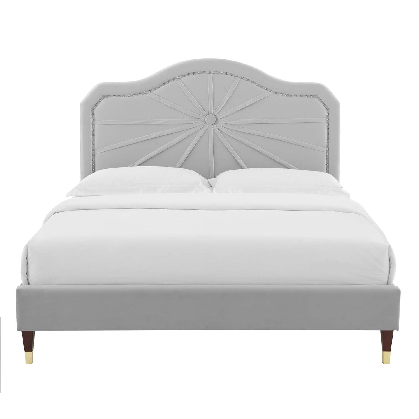 Modway Portia Performance Velvet Queen Platform Bed | Beds | Modishstore-20