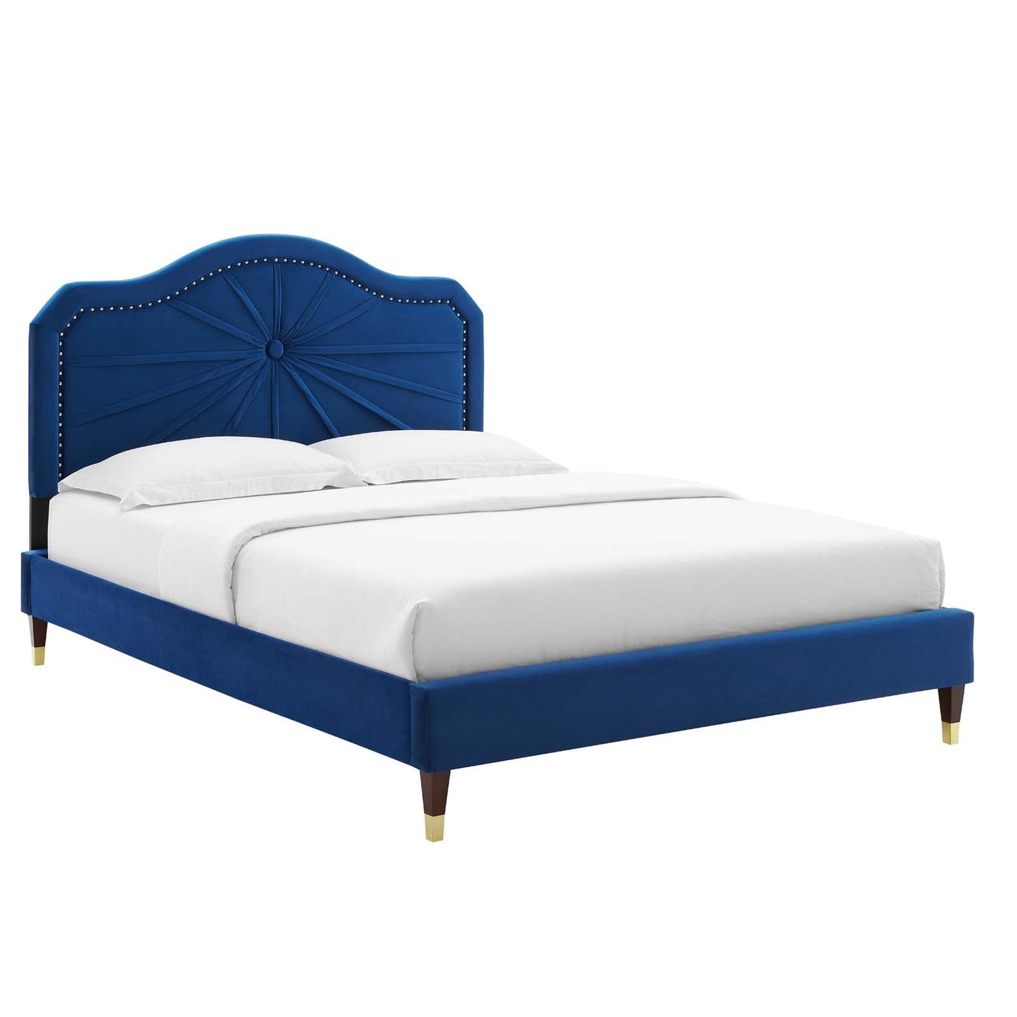 Modway Portia Performance Velvet Queen Platform Bed | Beds | Modishstore-30