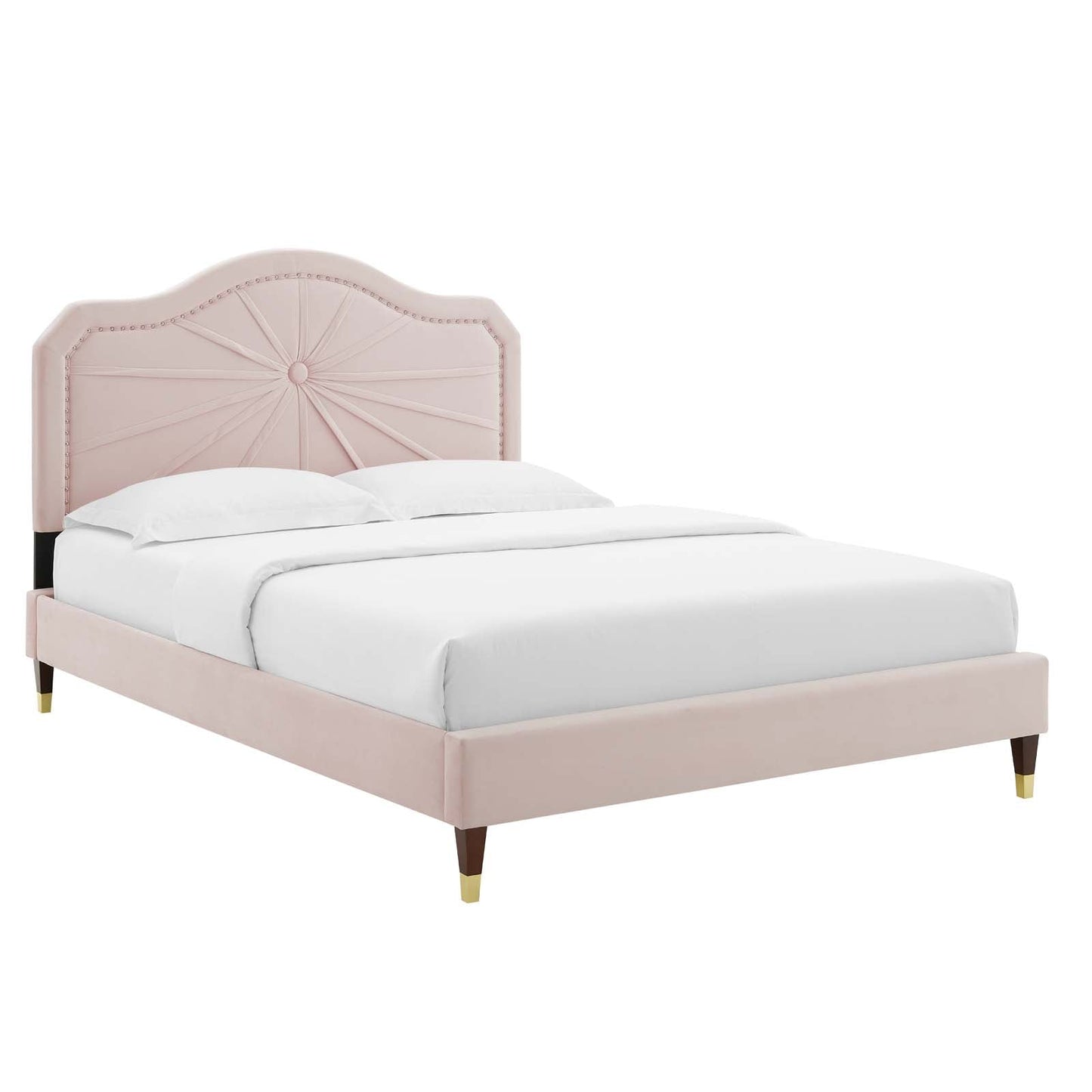 Modway Portia Performance Velvet Queen Platform Bed | Beds | Modishstore-37