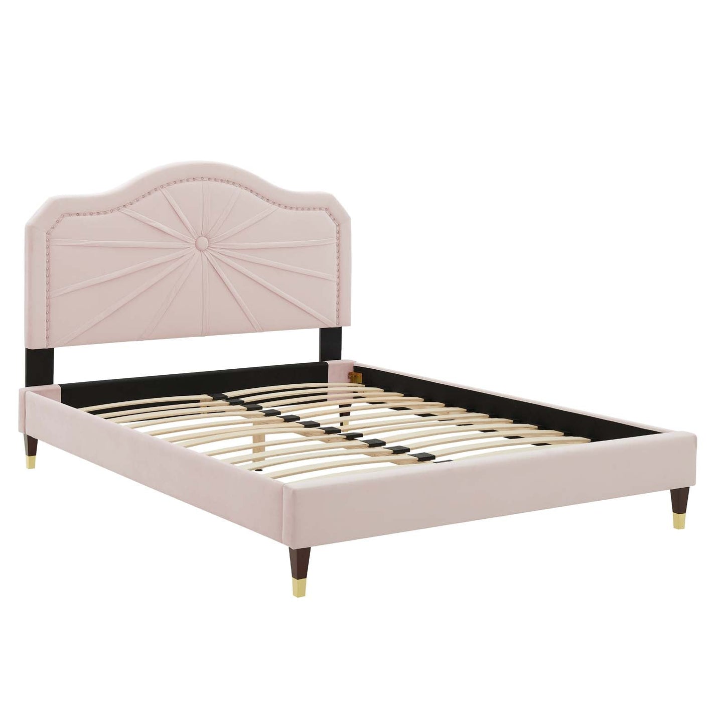 Modway Portia Performance Velvet Queen Platform Bed | Beds | Modishstore-38