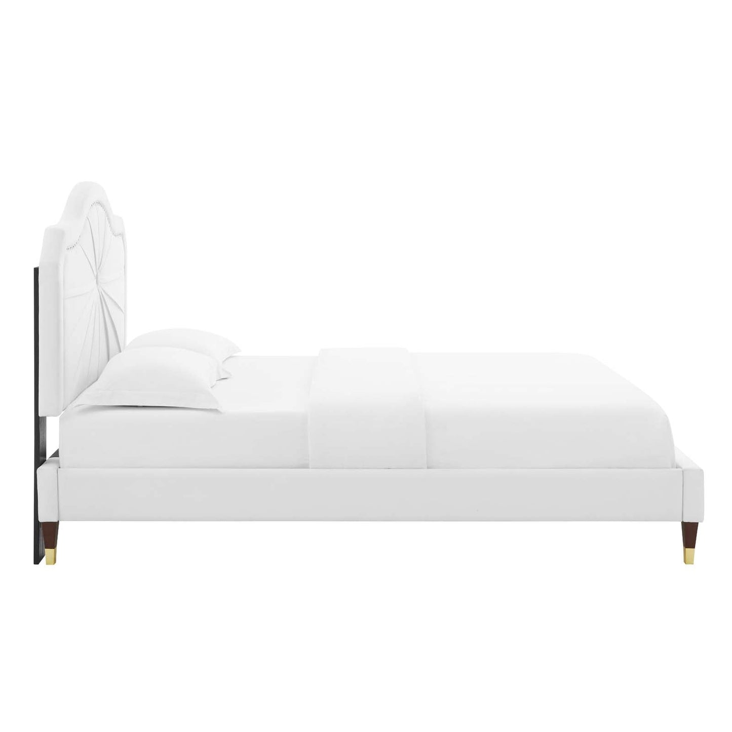 Modway Portia Performance Velvet Queen Platform Bed | Beds | Modishstore-54