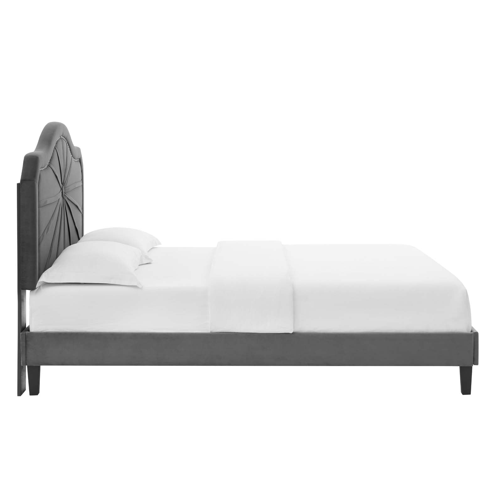 Modway Portia Performance Velvet Queen Platform Bed | Beds | Modishstore-5
