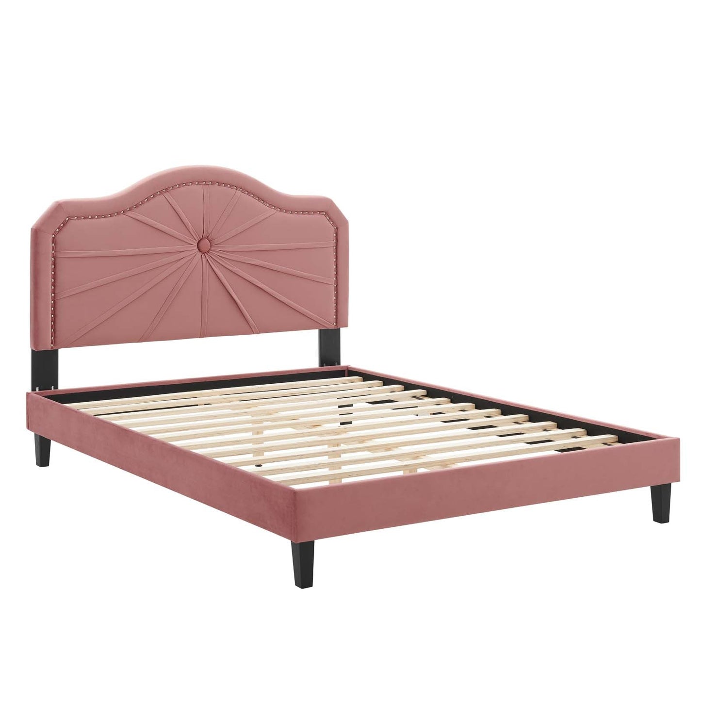 Modway Portia Performance Velvet Queen Platform Bed | Beds | Modishstore-10