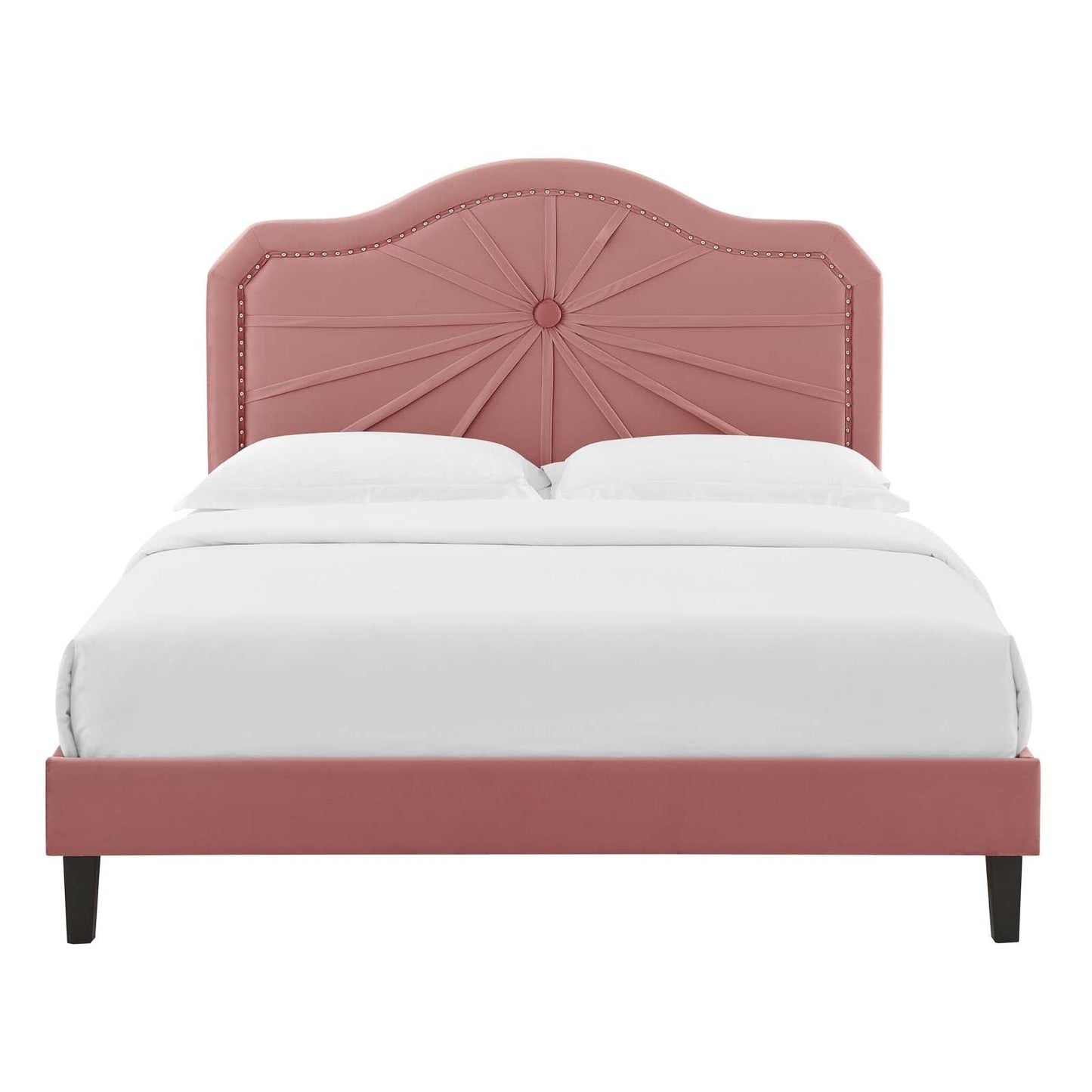 Modway Portia Performance Velvet Queen Platform Bed | Beds | Modishstore-13