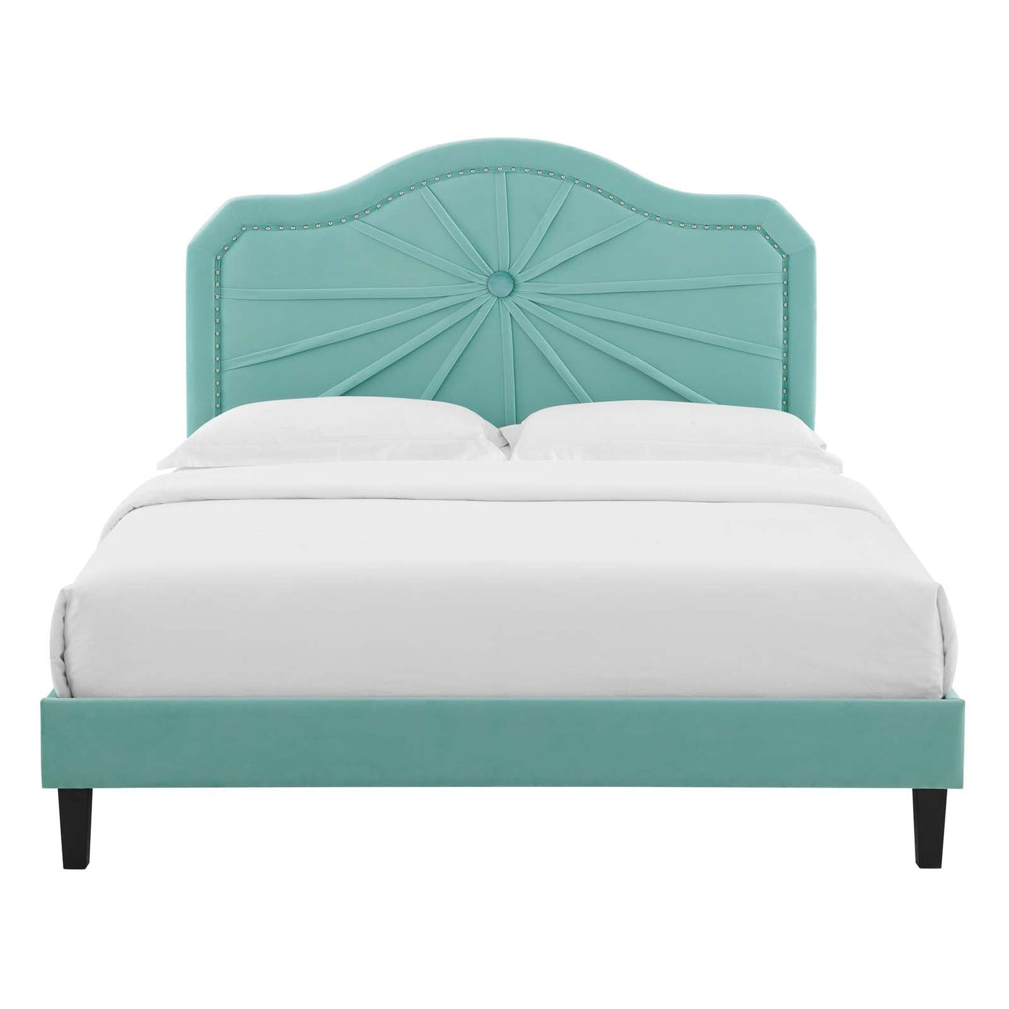 Modway Portia Performance Velvet Queen Platform Bed | Beds | Modishstore-27