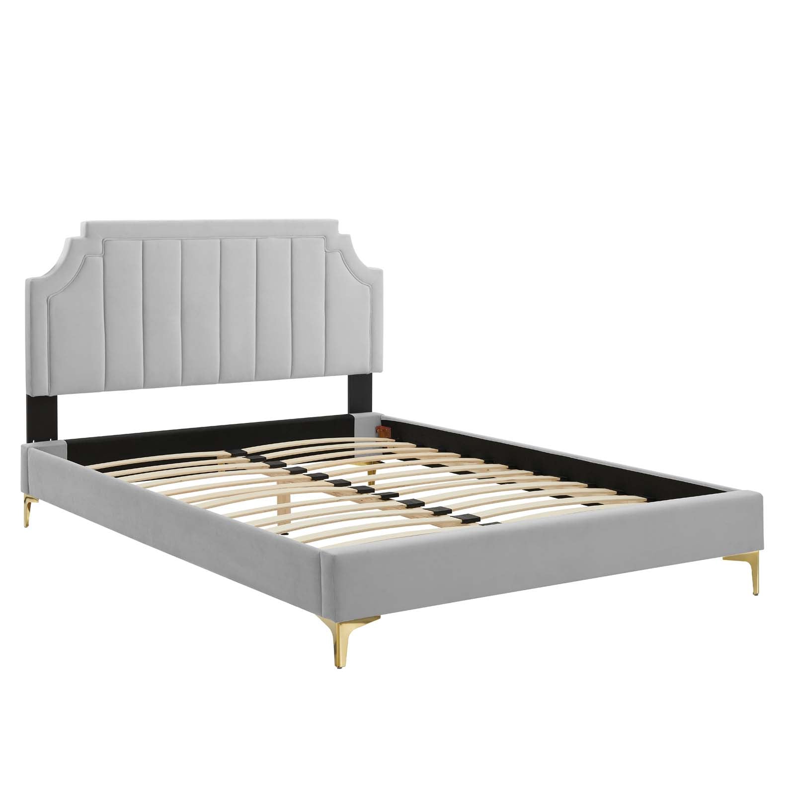 Modway Sienna Performance Velvet Queen Platform Bed | Beds | Modishstore-17