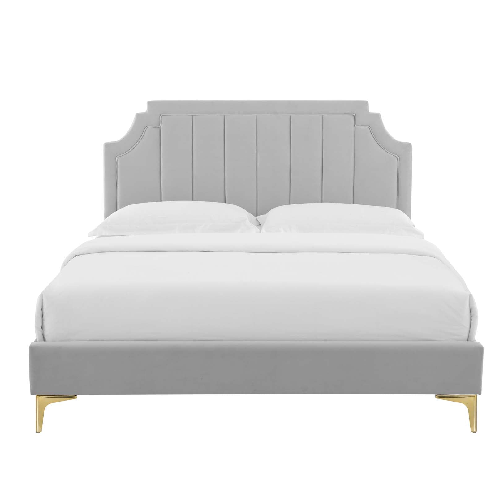Modway Sienna Performance Velvet Queen Platform Bed | Beds | Modishstore-20