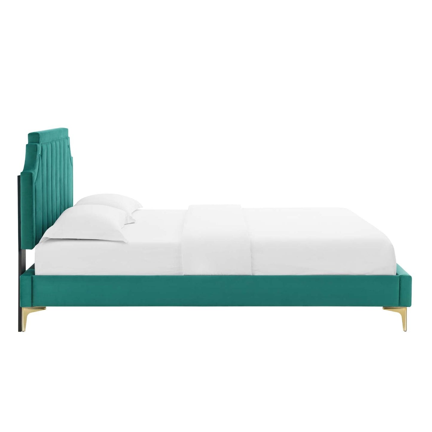 Modway Sienna Performance Velvet Queen Platform Bed | Beds | Modishstore-47