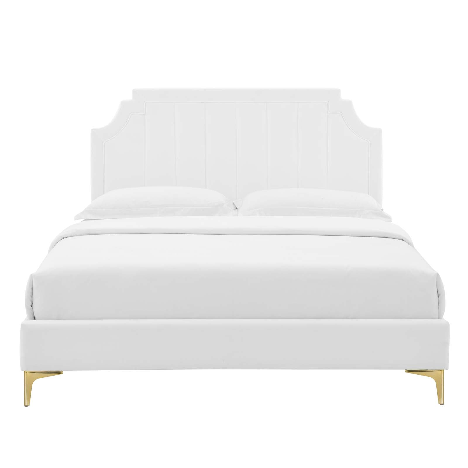 Modway Sienna Performance Velvet Queen Platform Bed | Beds | Modishstore-55