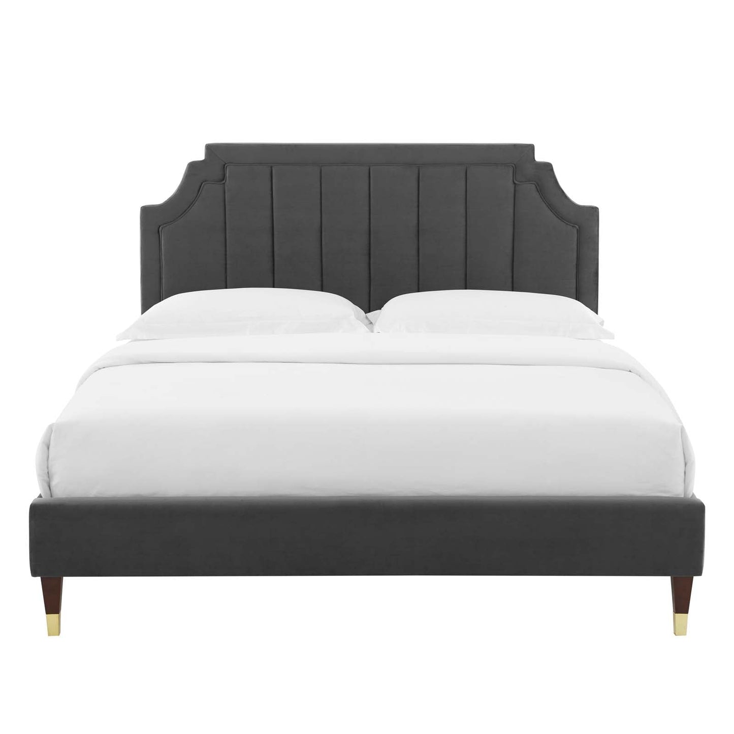 Modway Sienna Performance Velvet Queen Platform Bed | Beds | Modishstore-6