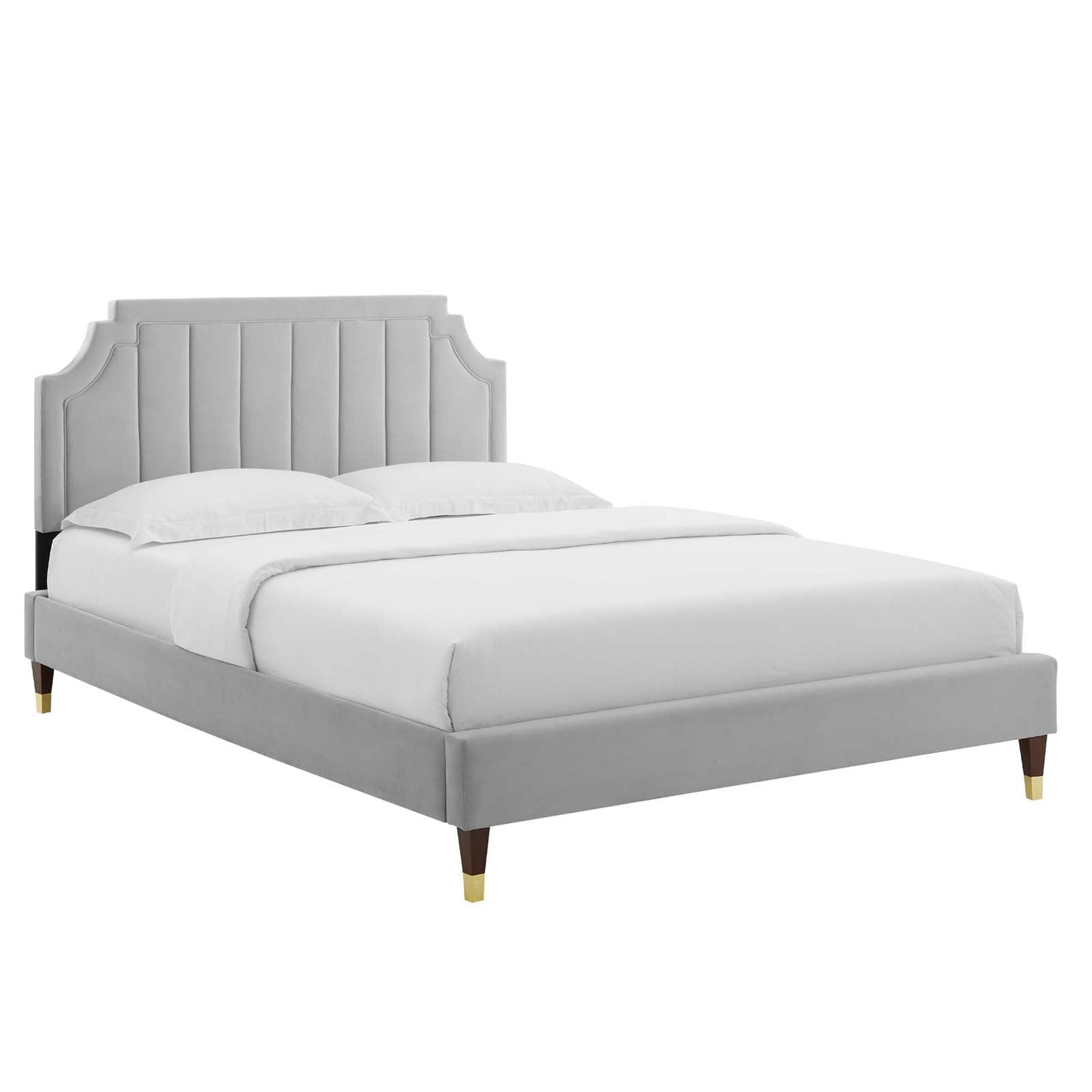 Modway Sienna Performance Velvet Queen Platform Bed | Beds | Modishstore-16