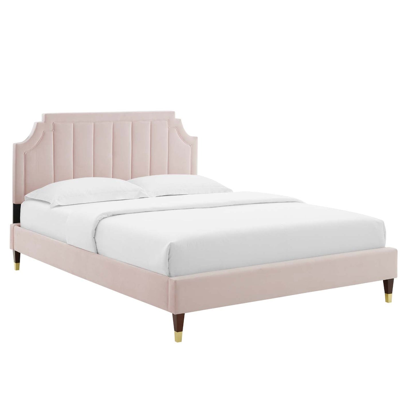 Modway Sienna Performance Velvet Queen Platform Bed | Beds | Modishstore-37