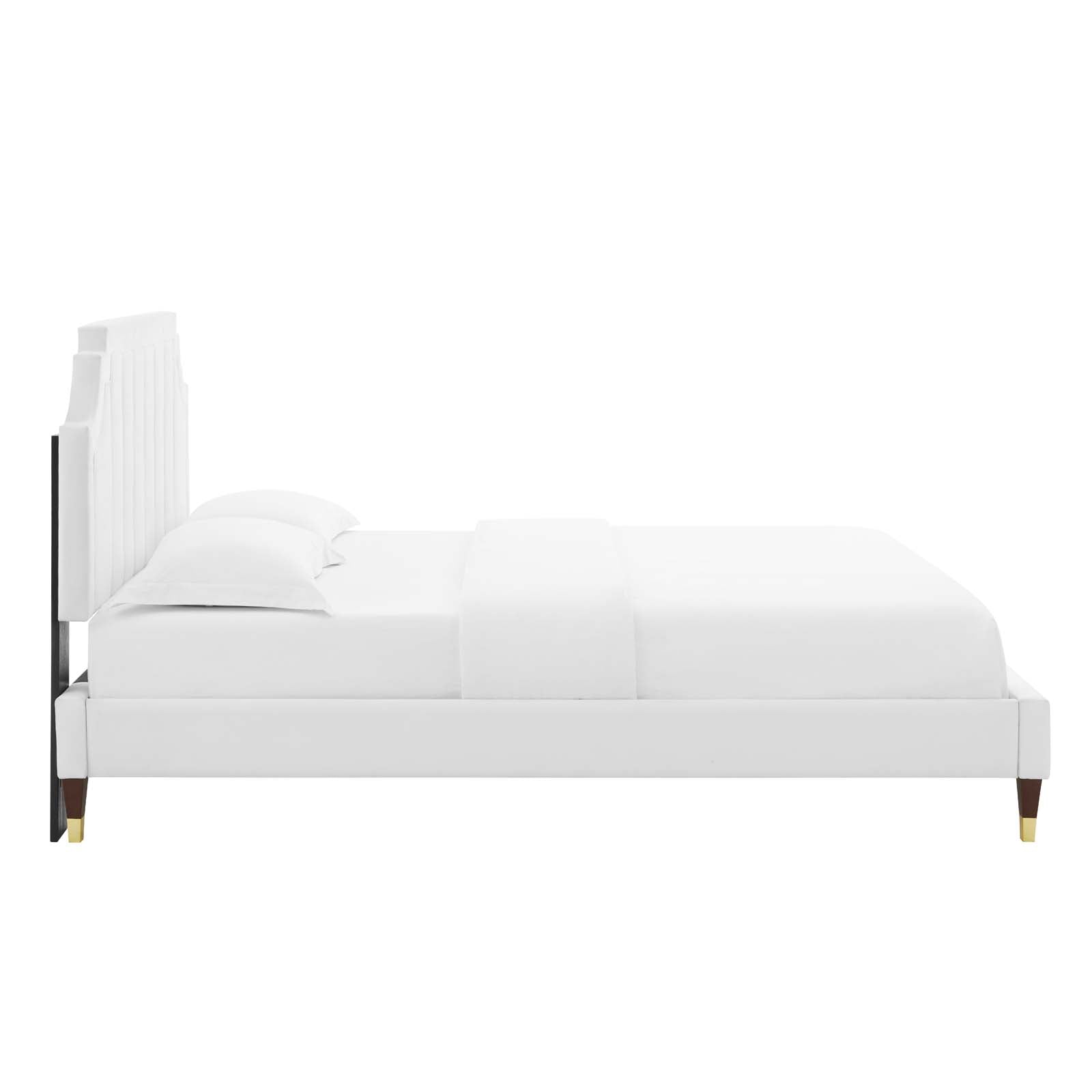 Modway Sienna Performance Velvet Queen Platform Bed | Beds | Modishstore-54