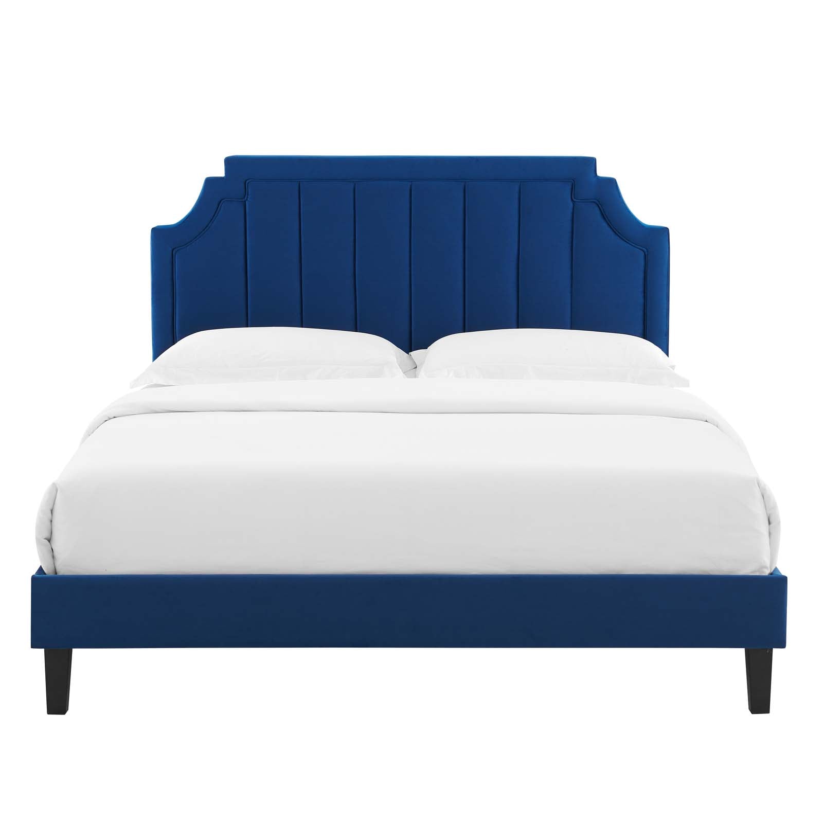 Modway Sienna Performance Velvet Queen Platform Bed | Beds | Modishstore-34