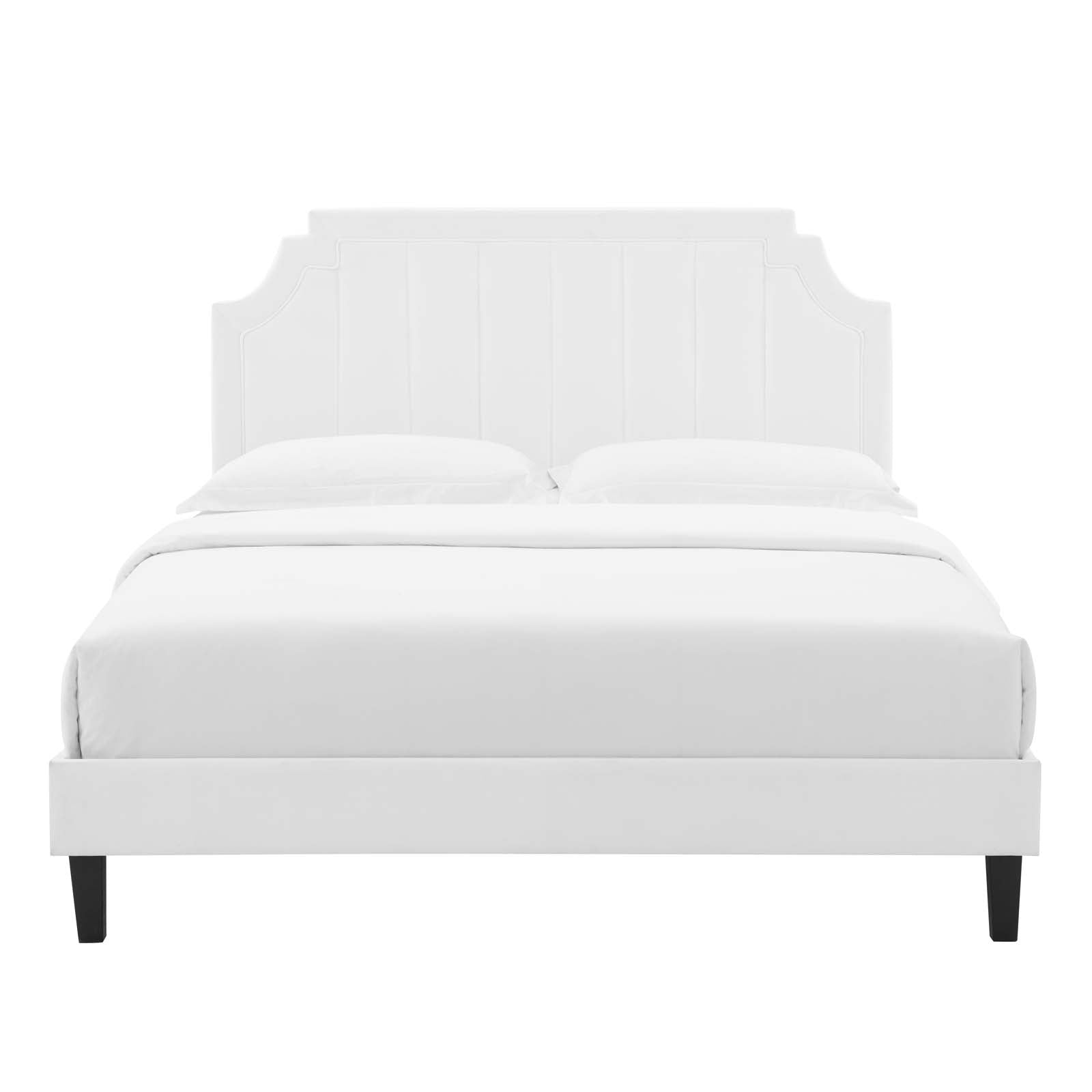 Modway Sienna Performance Velvet Queen Platform Bed | Beds | Modishstore-55