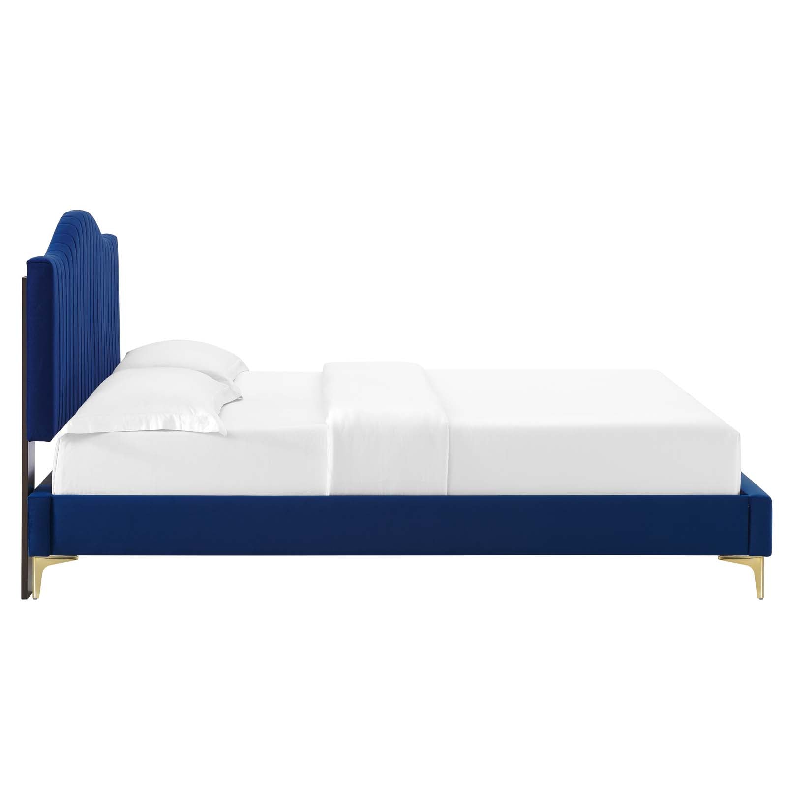 Modway Juniper Channel Tufted Performance Velvet Queen Platform Bed | Beds | Modishstore-22
