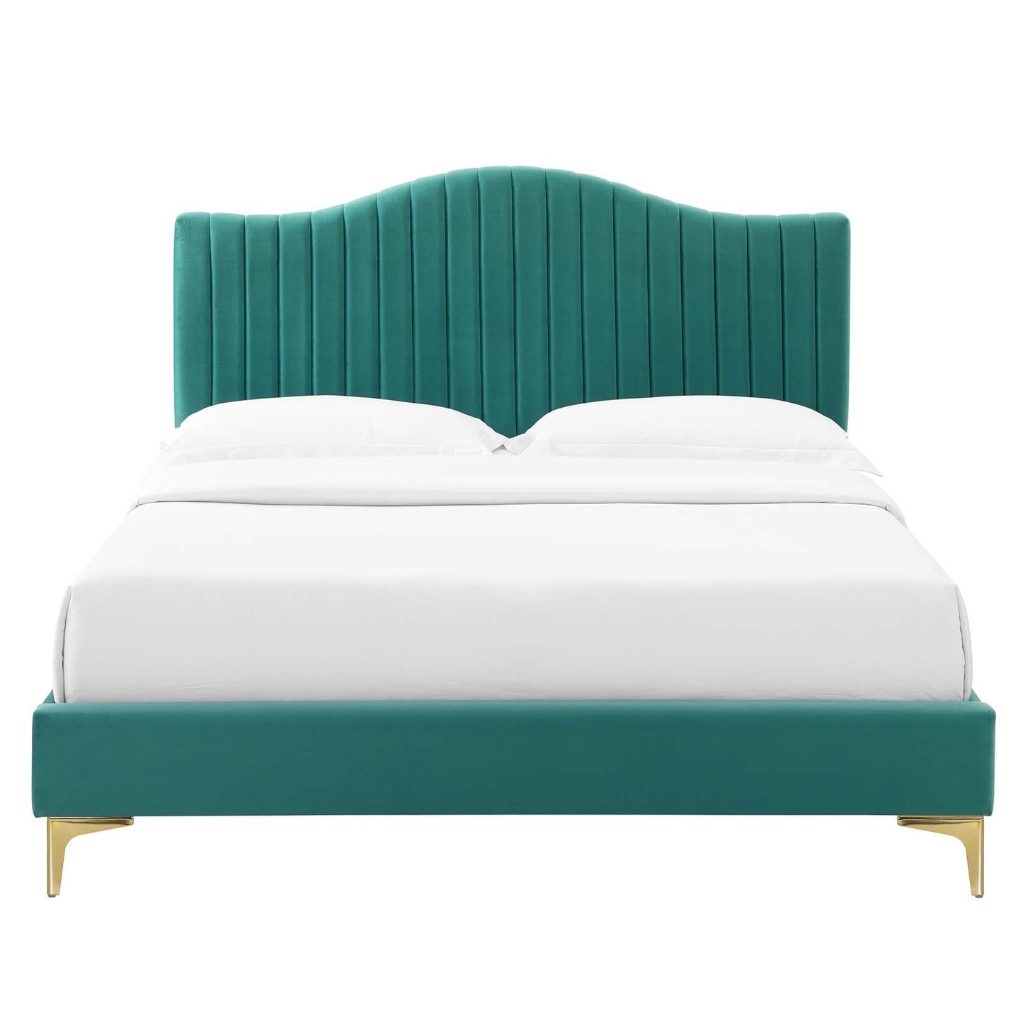 Modway Juniper Channel Tufted Performance Velvet Queen Platform Bed | Beds | Modishstore-32