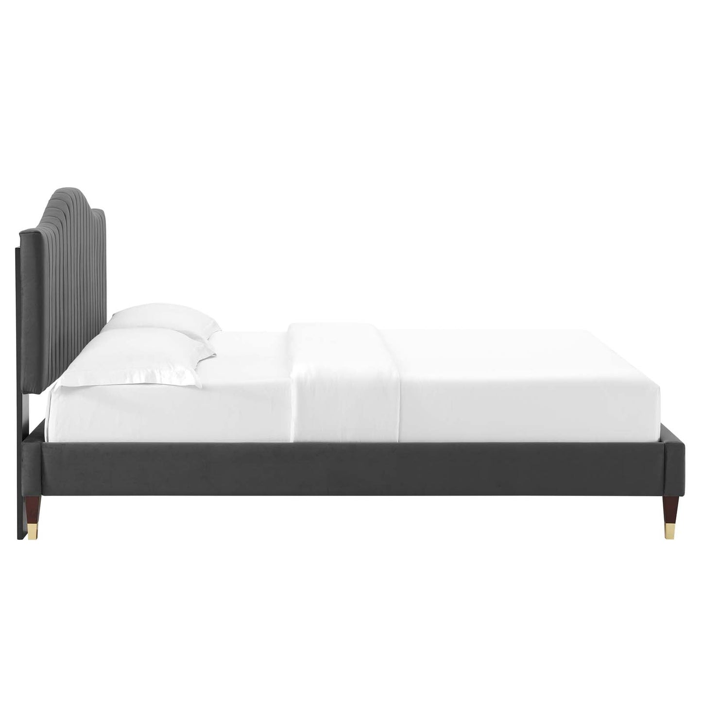Modway Juniper Channel Tufted Performance Velvet Queen Platform Bed | Beds | Modishstore-6