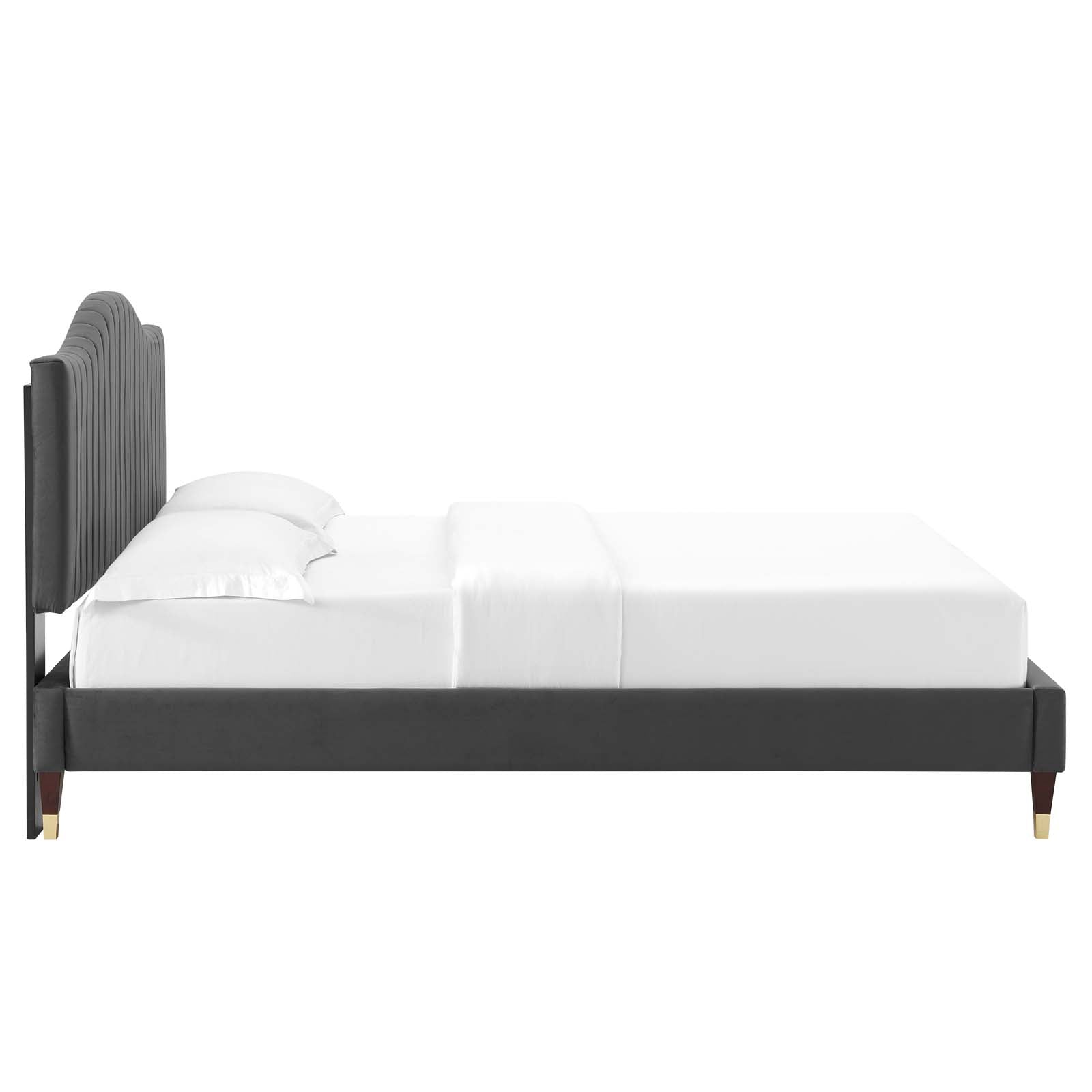 Modway Juniper Channel Tufted Performance Velvet Queen Platform Bed | Beds | Modishstore-6