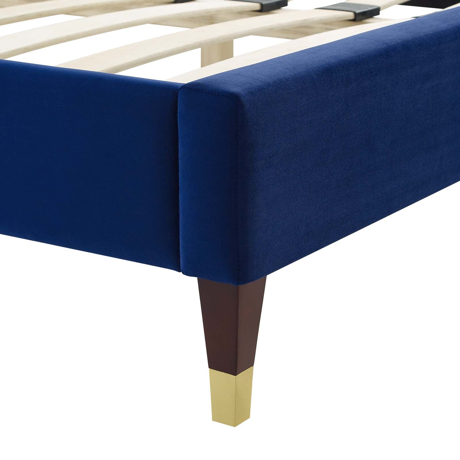 Modway Juniper Channel Tufted Performance Velvet Queen Platform Bed | Beds | Modishstore-18