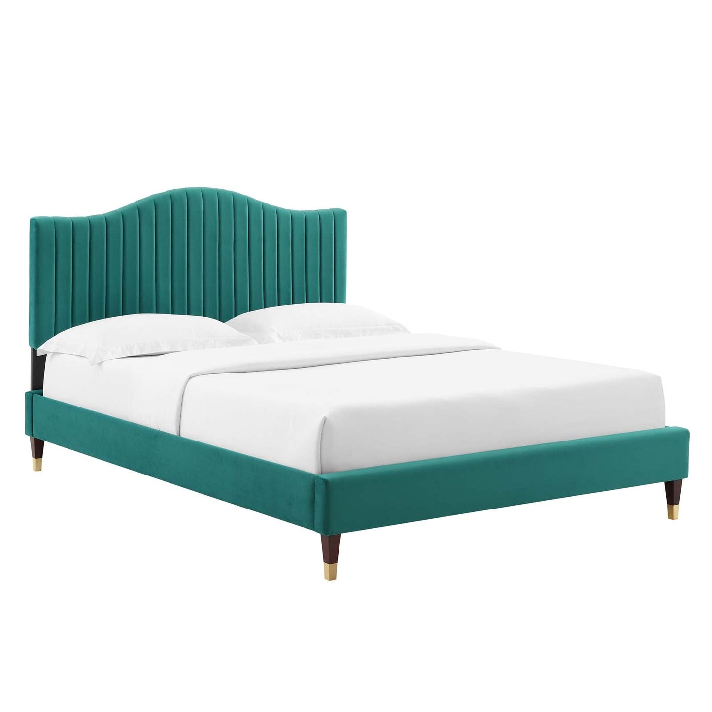 Modway Juniper Channel Tufted Performance Velvet Queen Platform Bed | Beds | Modishstore-23