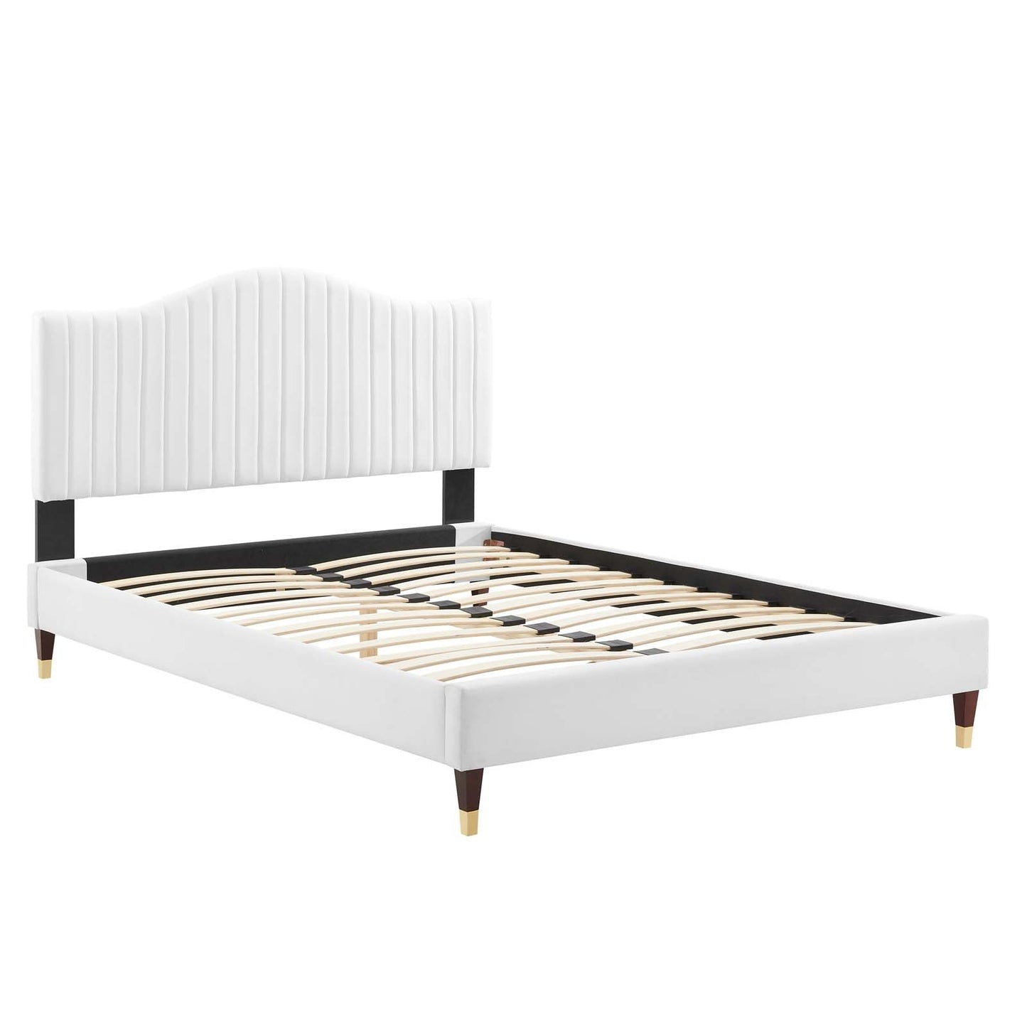 Modway Juniper Channel Tufted Performance Velvet Queen Platform Bed | Beds | Modishstore-31