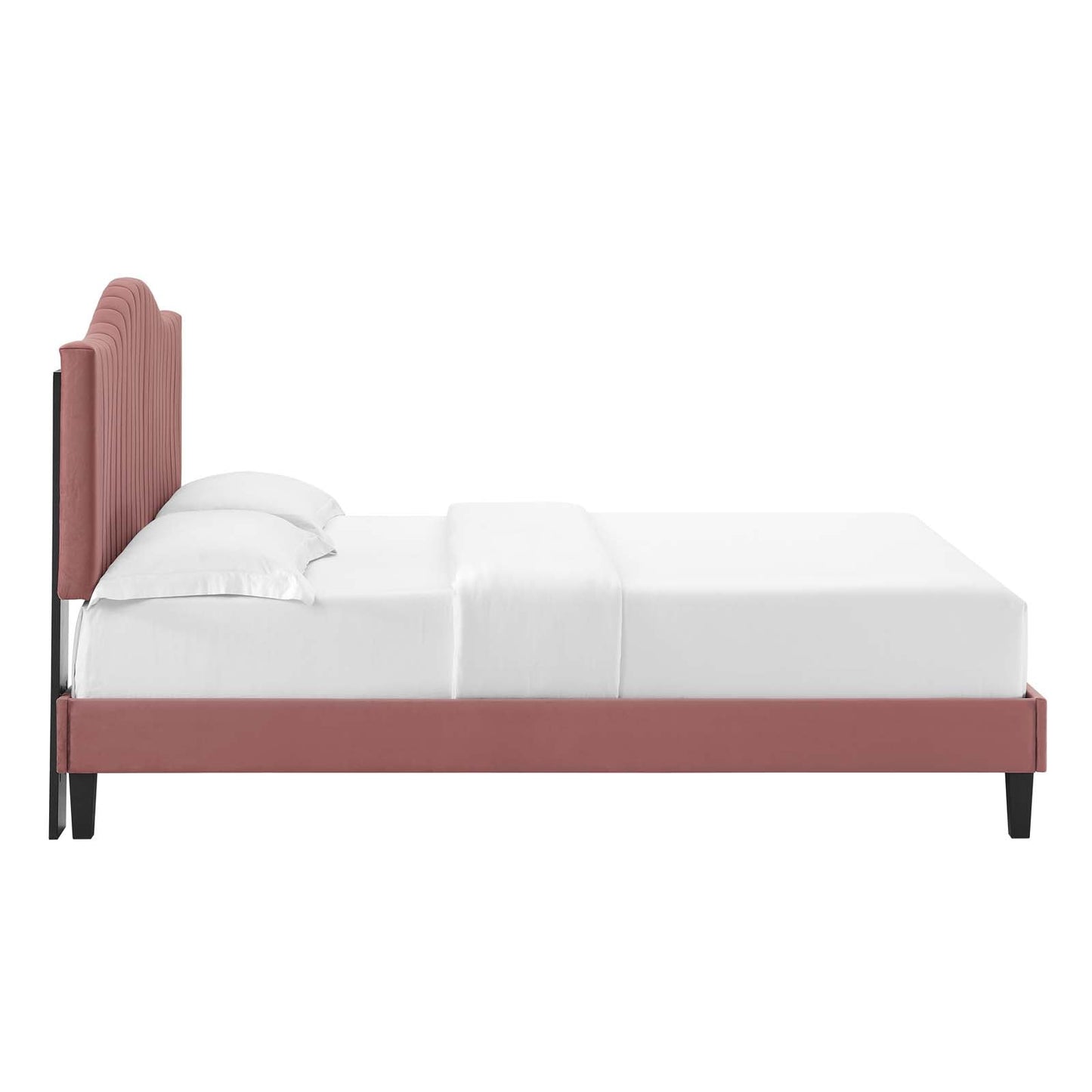 Modway Juniper Channel Tufted Performance Velvet Queen Platform Bed | Beds | Modishstore-14