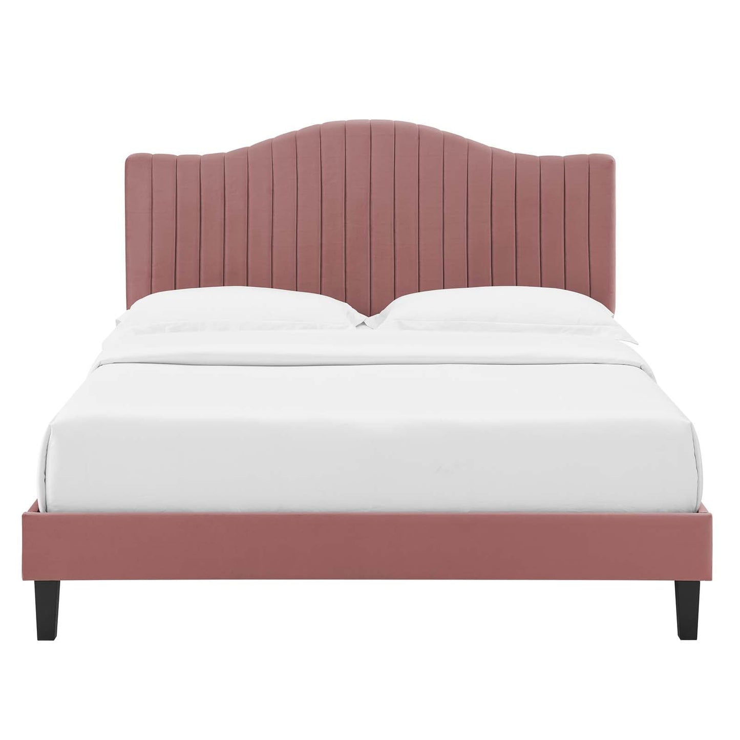 Modway Juniper Channel Tufted Performance Velvet Queen Platform Bed | Beds | Modishstore-15