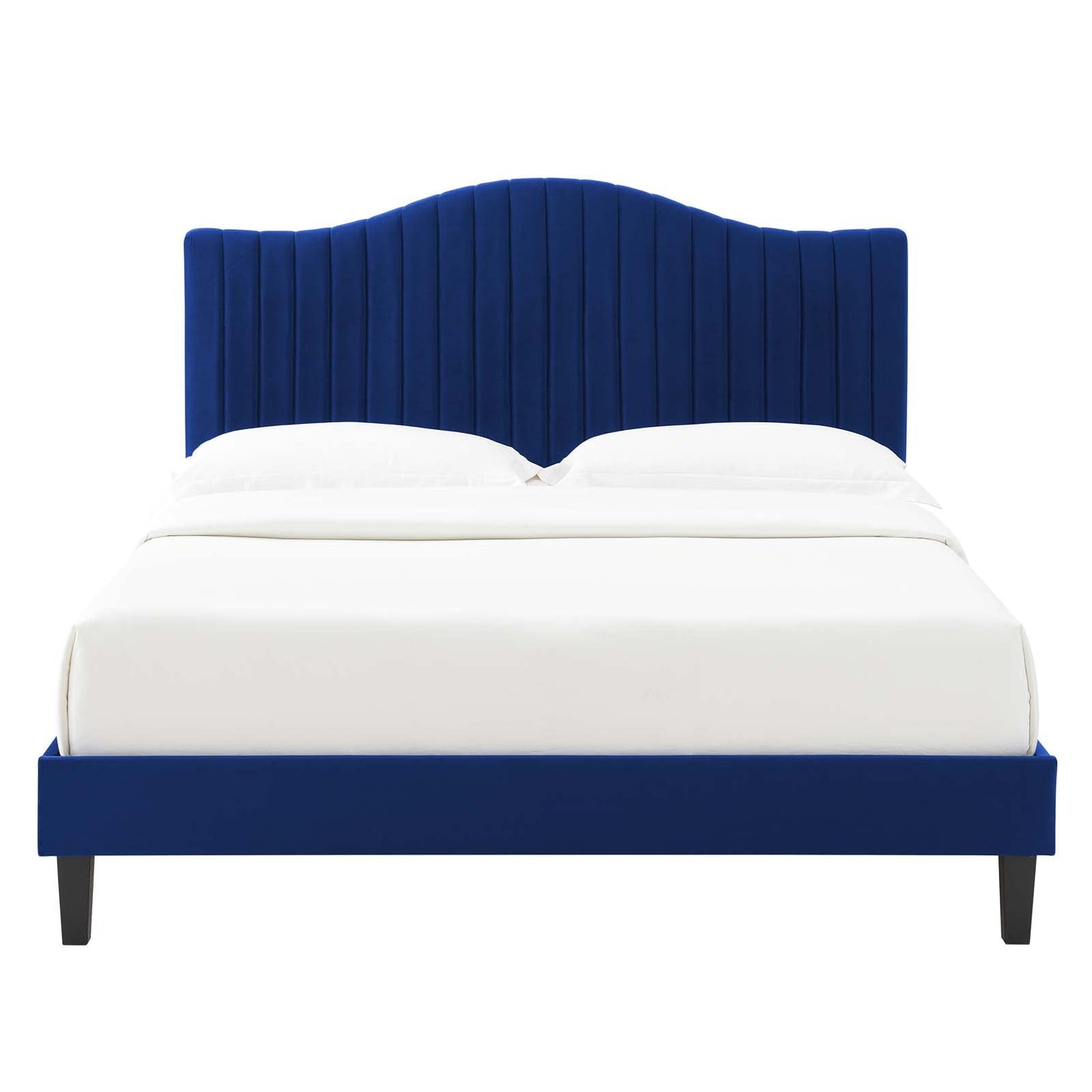 Modway Juniper Channel Tufted Performance Velvet Queen Platform Bed | Beds | Modishstore-23
