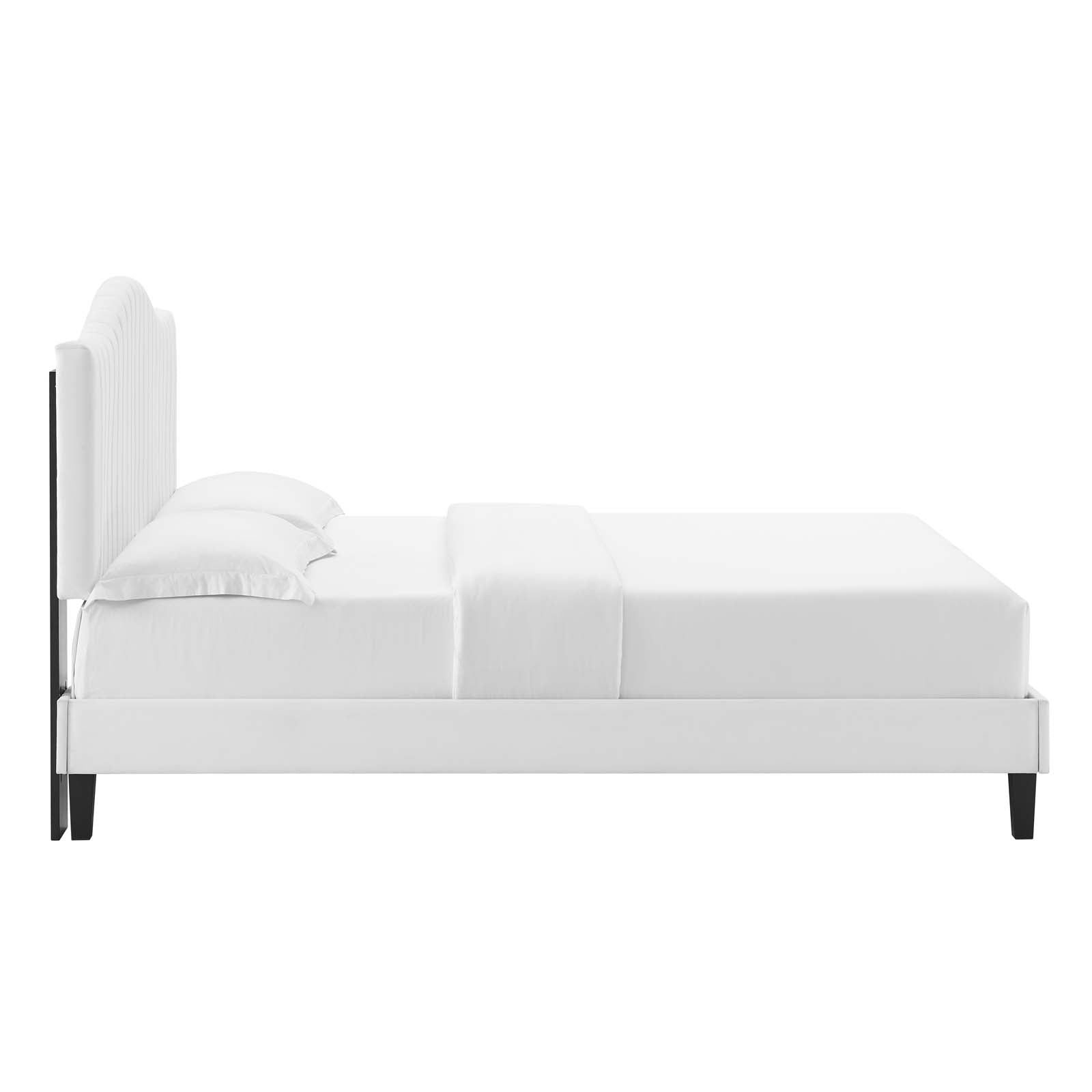 Modway Juniper Channel Tufted Performance Velvet Queen Platform Bed | Beds | Modishstore-38
