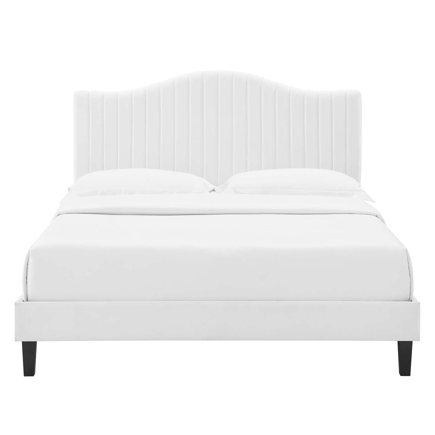 Modway Juniper Channel Tufted Performance Velvet Queen Platform Bed | Beds | Modishstore-39