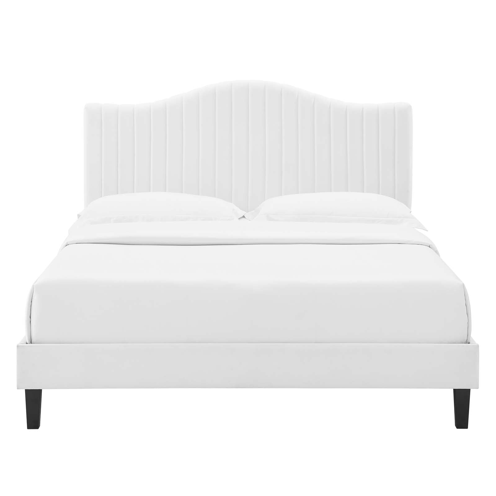 Modway Juniper Channel Tufted Performance Velvet Queen Platform Bed | Beds | Modishstore-39