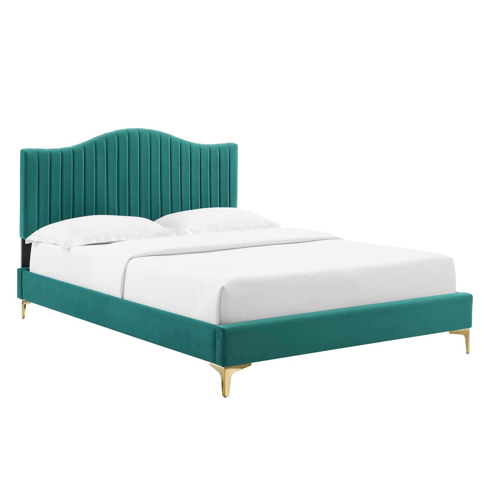 Modway Juniper Channel Tufted Performance Velvet Twin Platform Bed | Beds | Modishstore-26