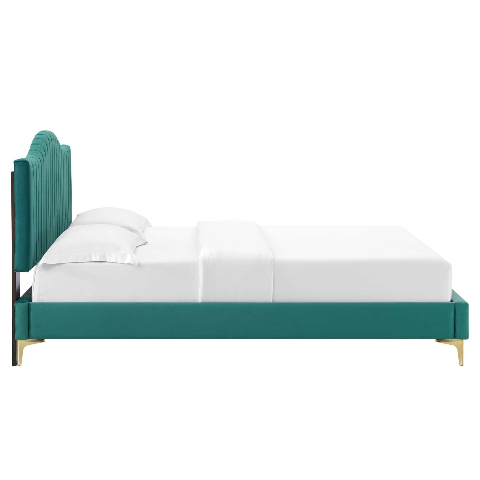 Modway Juniper Channel Tufted Performance Velvet Twin Platform Bed | Beds | Modishstore-30