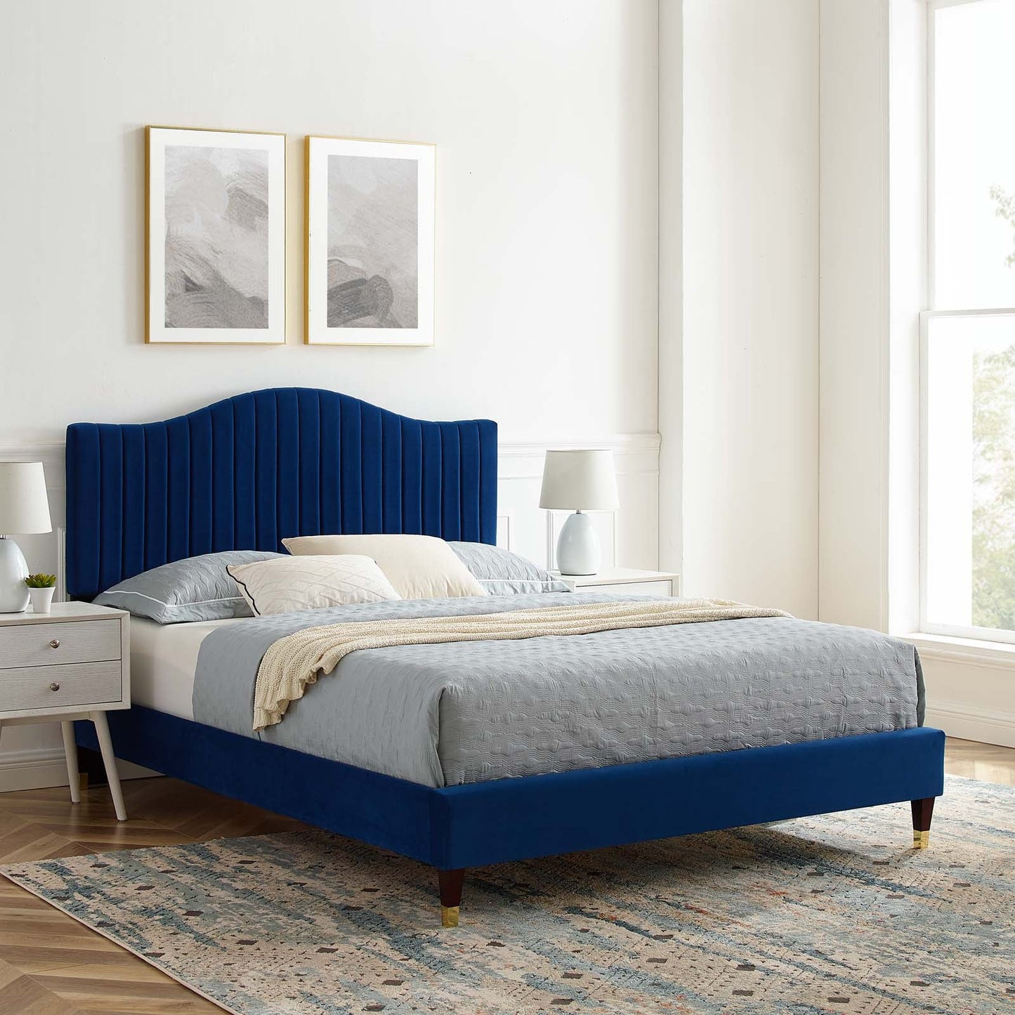Modway Juniper Channel Tufted Performance Velvet Twin Platform Bed | Beds | Modishstore-17