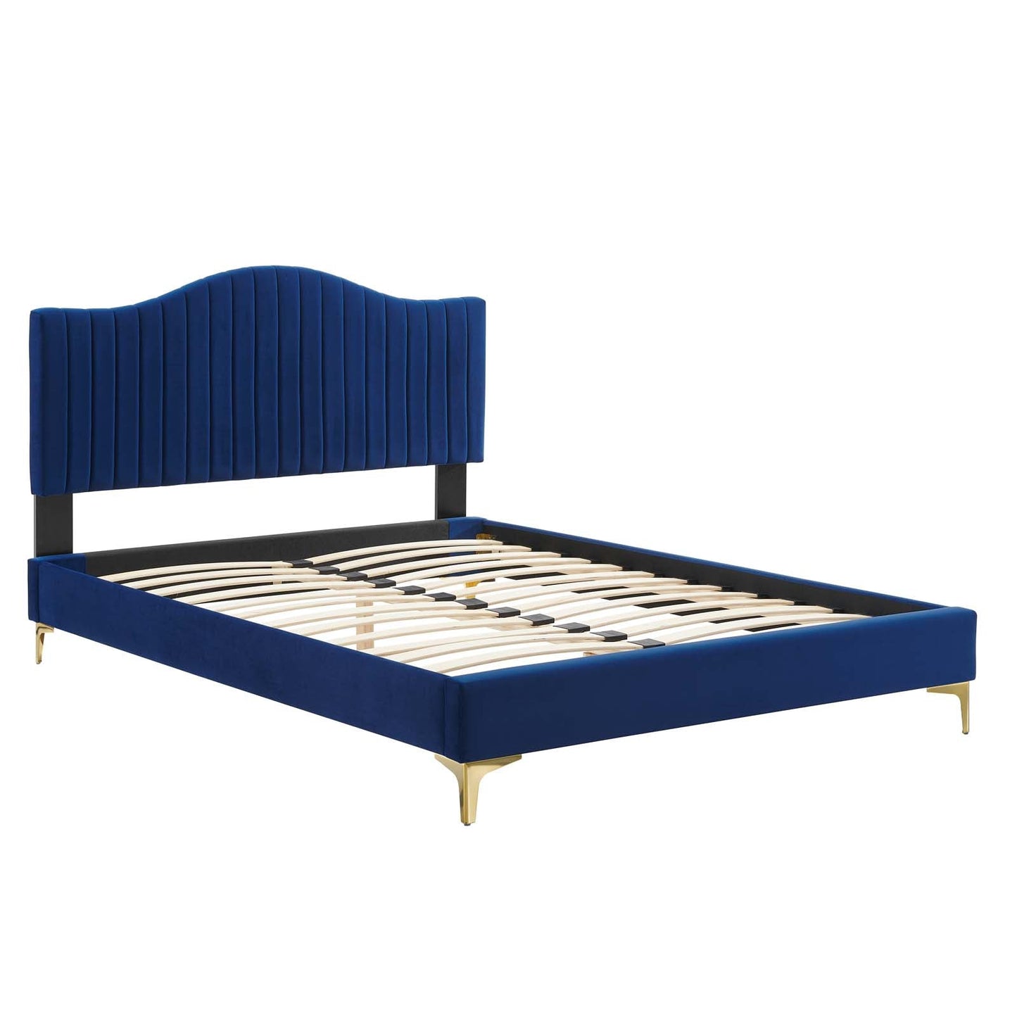 Modway Juniper Channel Tufted Performance Velvet King Platform Bed | Beds | Modishstore-19