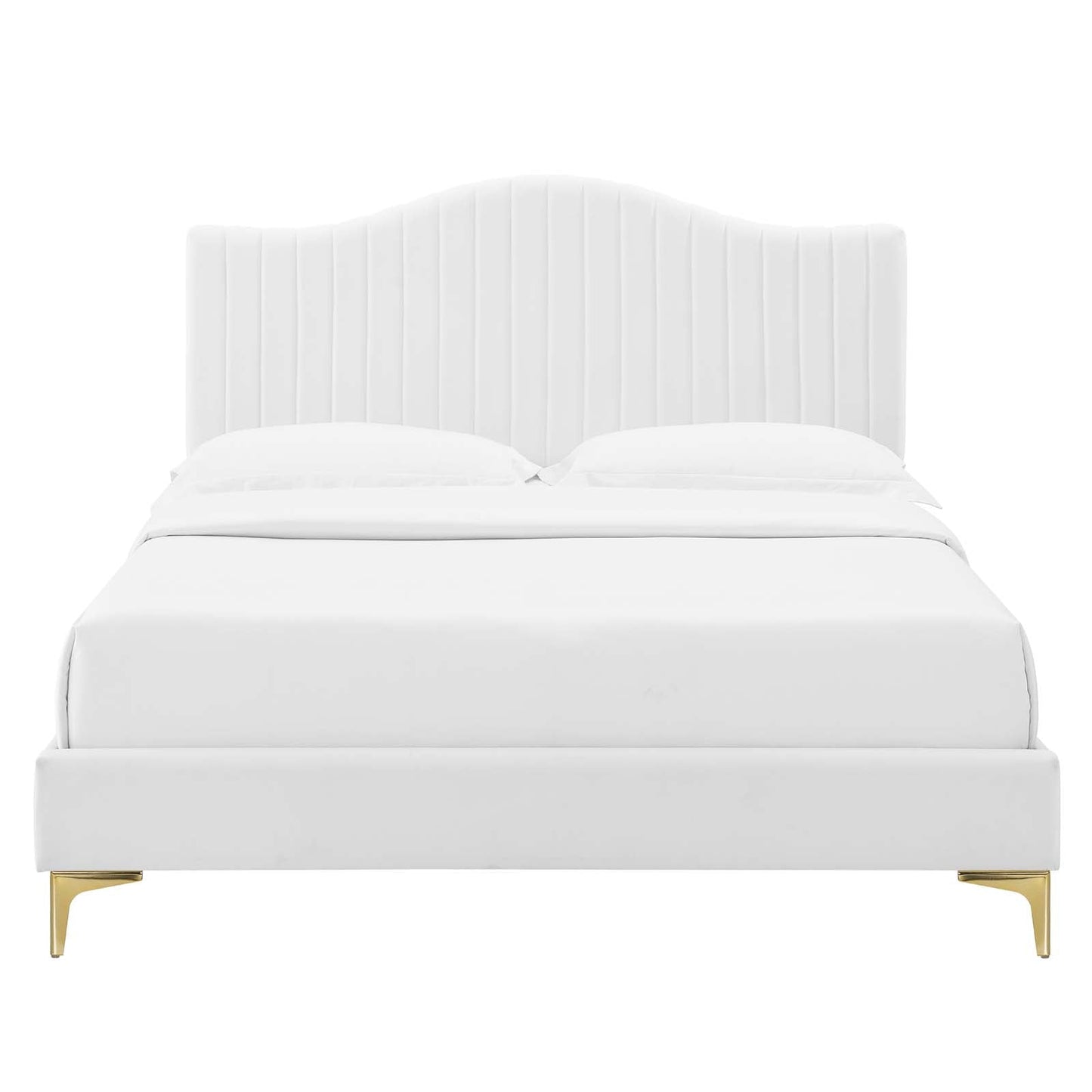 Modway Juniper Channel Tufted Performance Velvet King Platform Bed | Beds | Modishstore-39