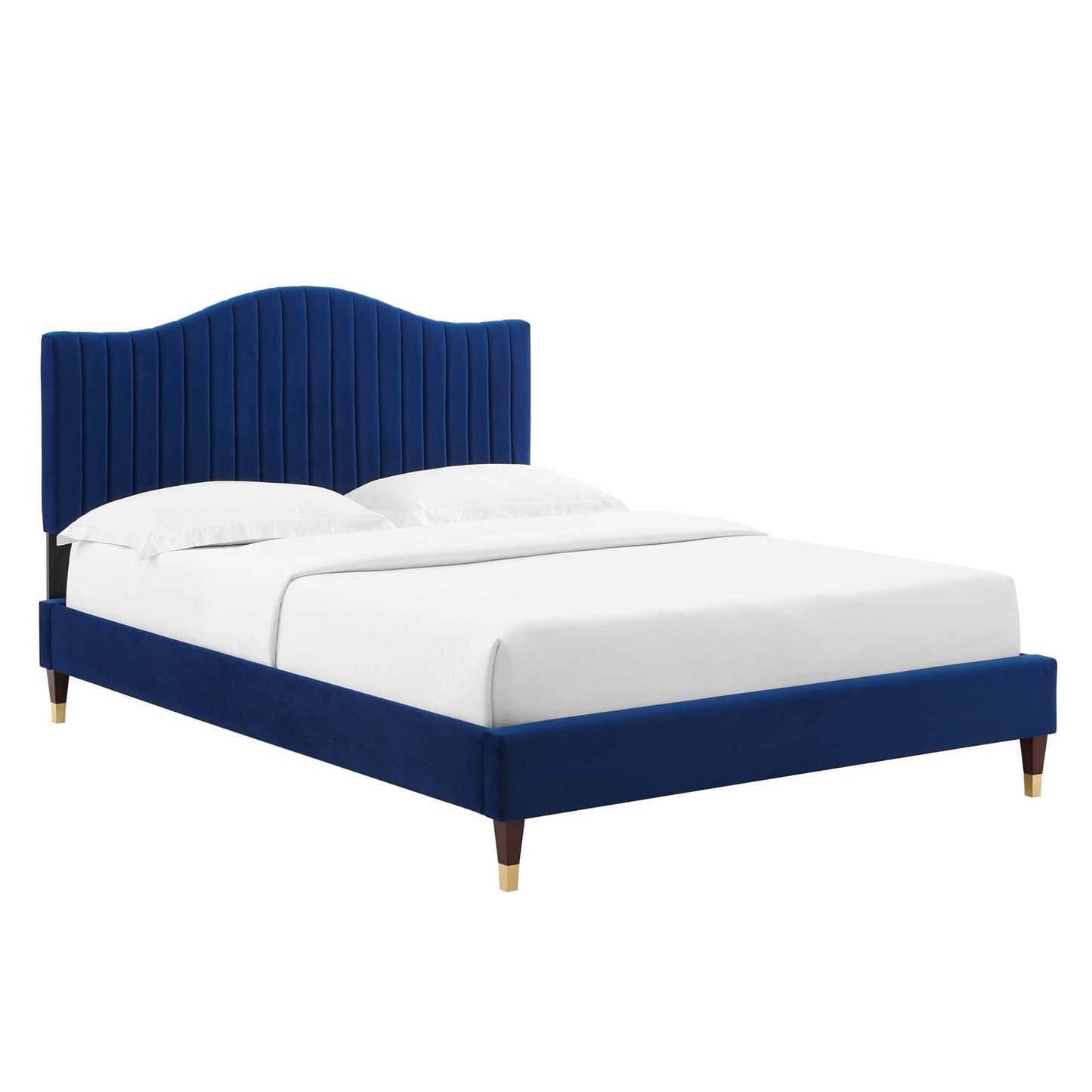 Modway Juniper Channel Tufted Performance Velvet King Platform Bed | Beds | Modishstore-18