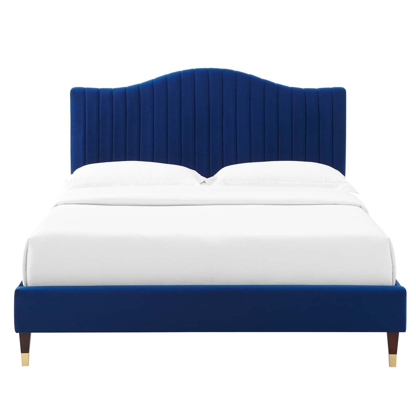 Modway Juniper Channel Tufted Performance Velvet King Platform Bed | Beds | Modishstore-23