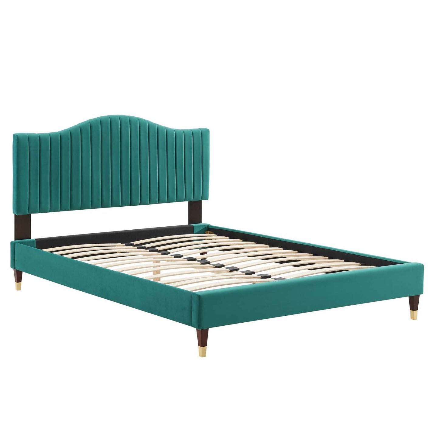 Modway Juniper Channel Tufted Performance Velvet King Platform Bed | Beds | Modishstore-27