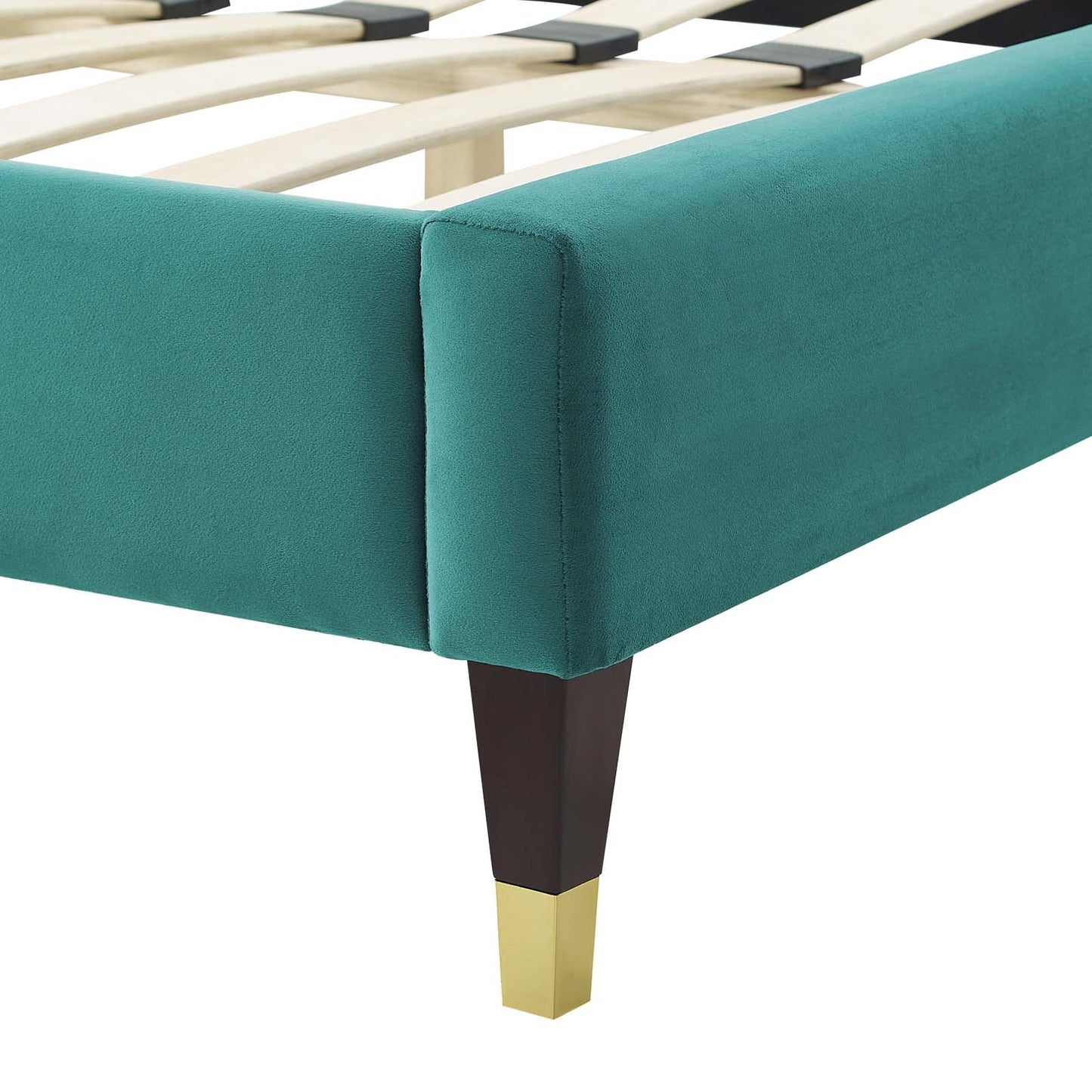 Modway Juniper Channel Tufted Performance Velvet King Platform Bed | Beds | Modishstore-28