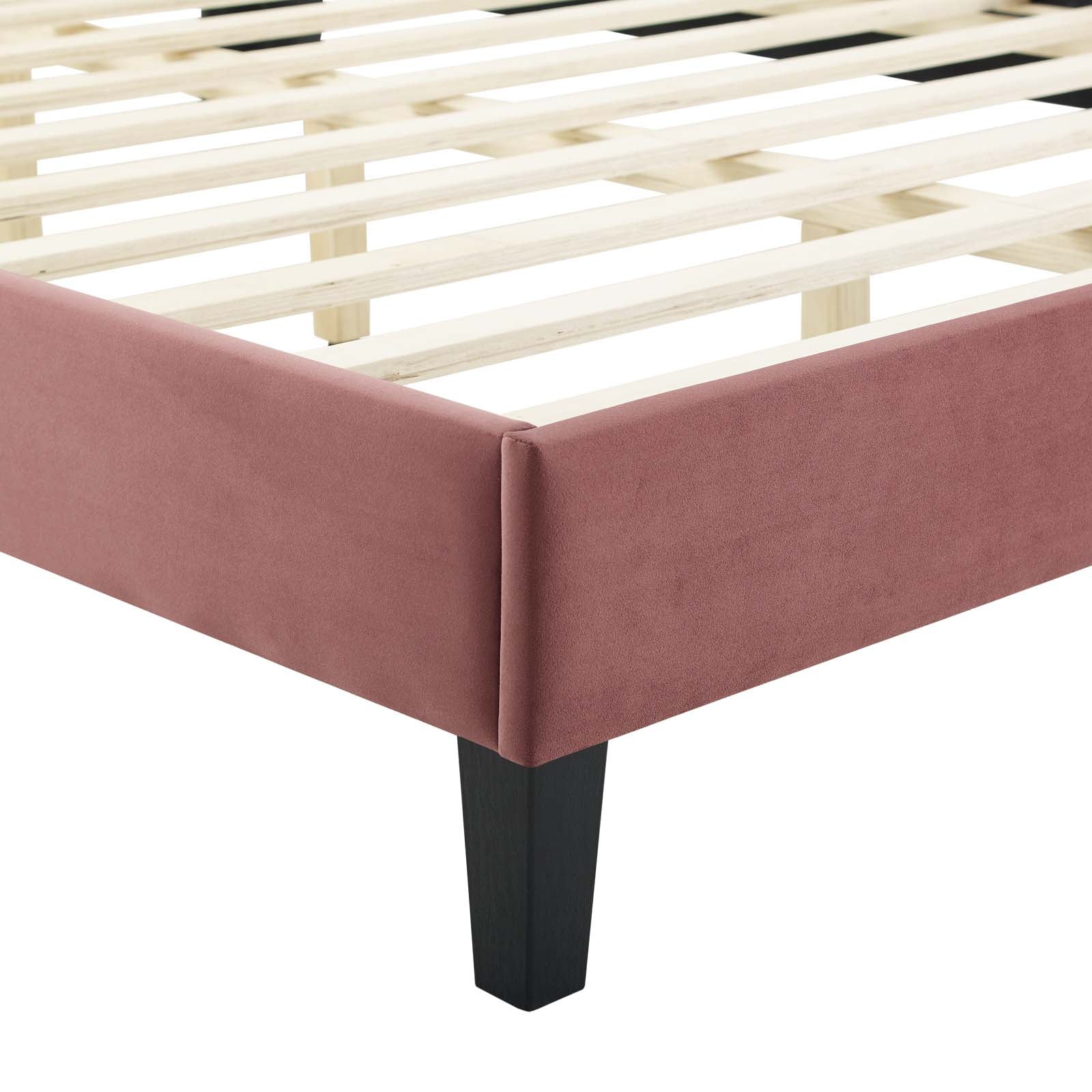 Modway Juniper Channel Tufted Performance Velvet King Platform Bed | Beds | Modishstore-12