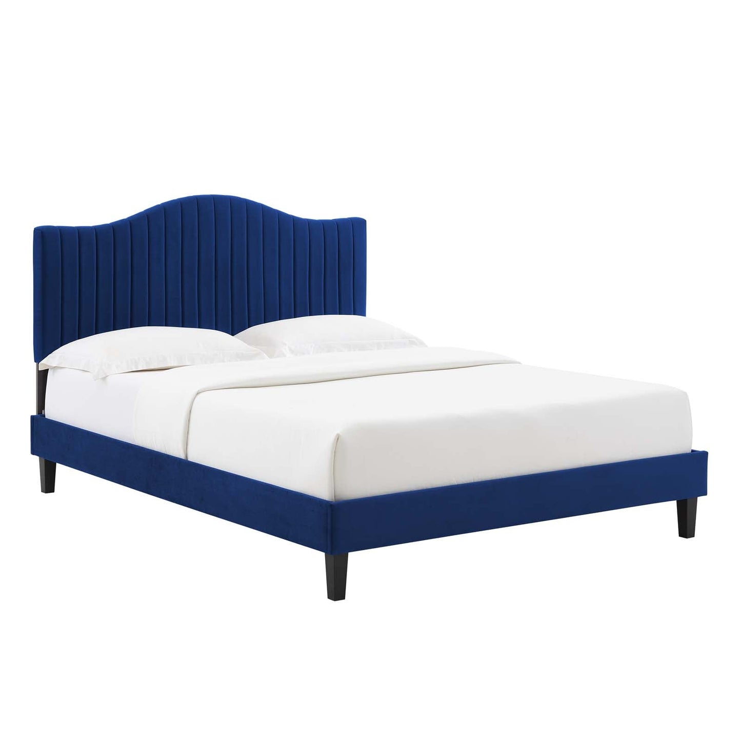 Modway Juniper Channel Tufted Performance Velvet King Platform Bed | Beds | Modishstore-18