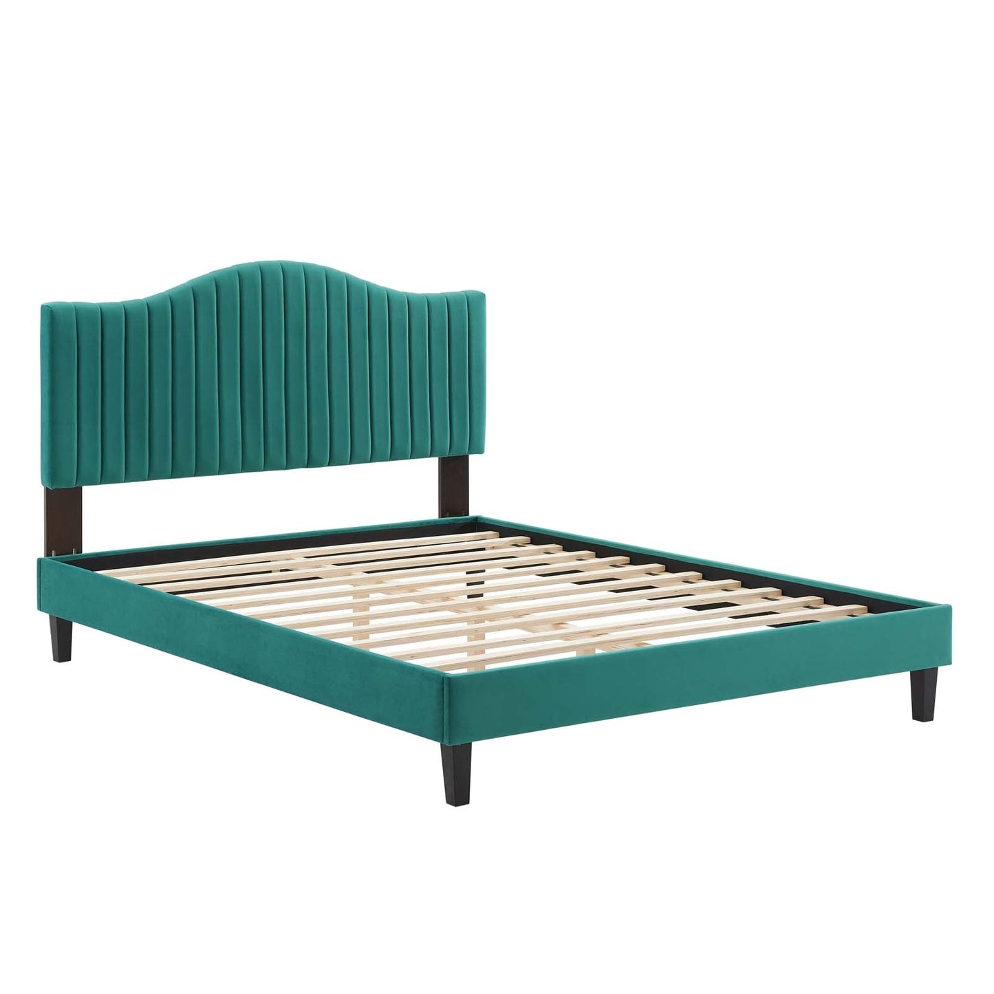 Modway Juniper Channel Tufted Performance Velvet King Platform Bed | Beds | Modishstore-27